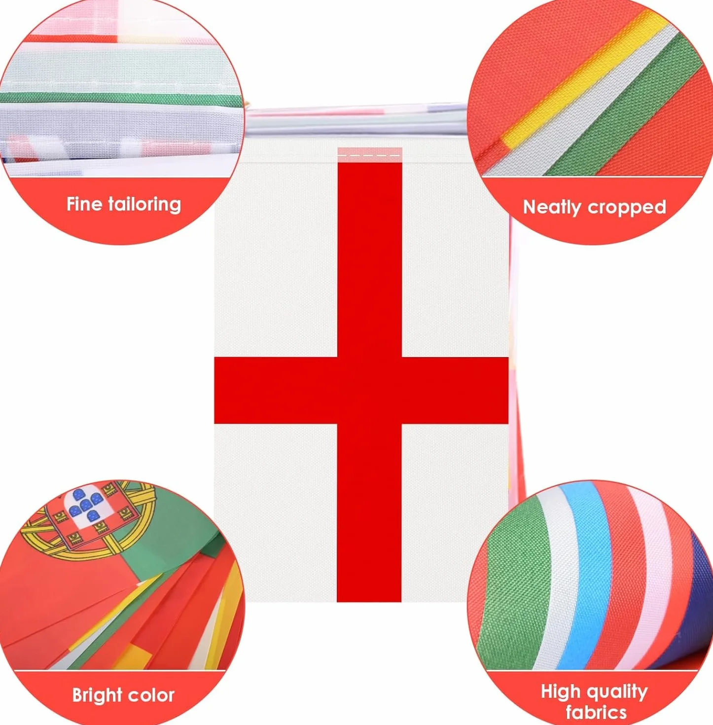 AhfuLife 2 Pezzi Bandierine Coppa del Mondo 2026, 20x28 cm, 48 Paesi Bandiere del Mondo, Striscioni Decor per Mondiali Calcio