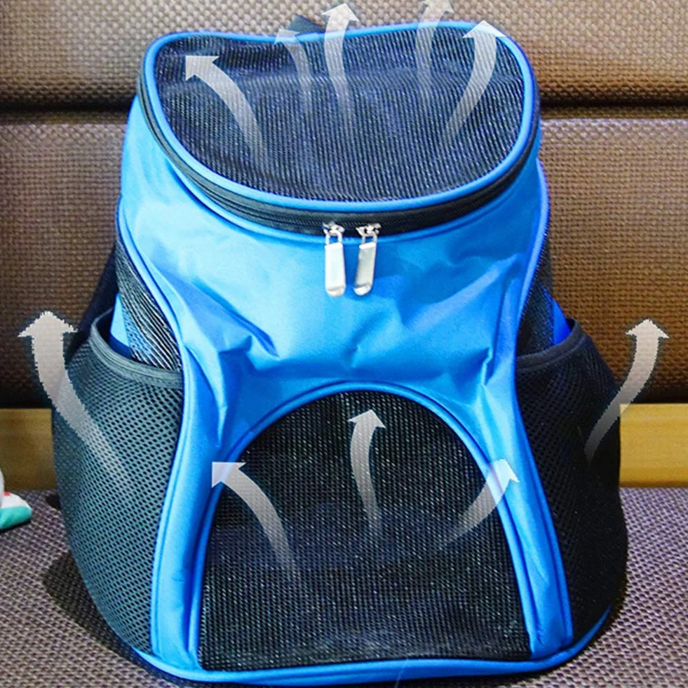 Trasportino per Gatti,Traspirante Trasportino per Esci in Viaggio Zaino da Viaggio per Cani da Esterno per Cuccioli di Animali da Compagnia Traspirante con Petto in Rete Traspirante - Rosso S