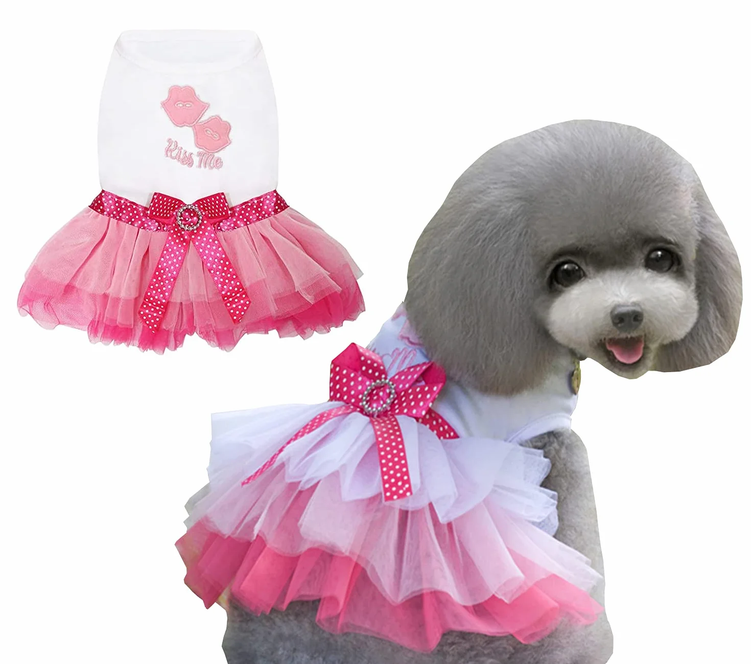 Cane Vestito di Lusso Cucciolo Gonna Vestiti per Cani Principessa Abiti da Sposa Abito da Sera Gonna Tutu Vestito Bowknot per Piccola Ragazza Cane