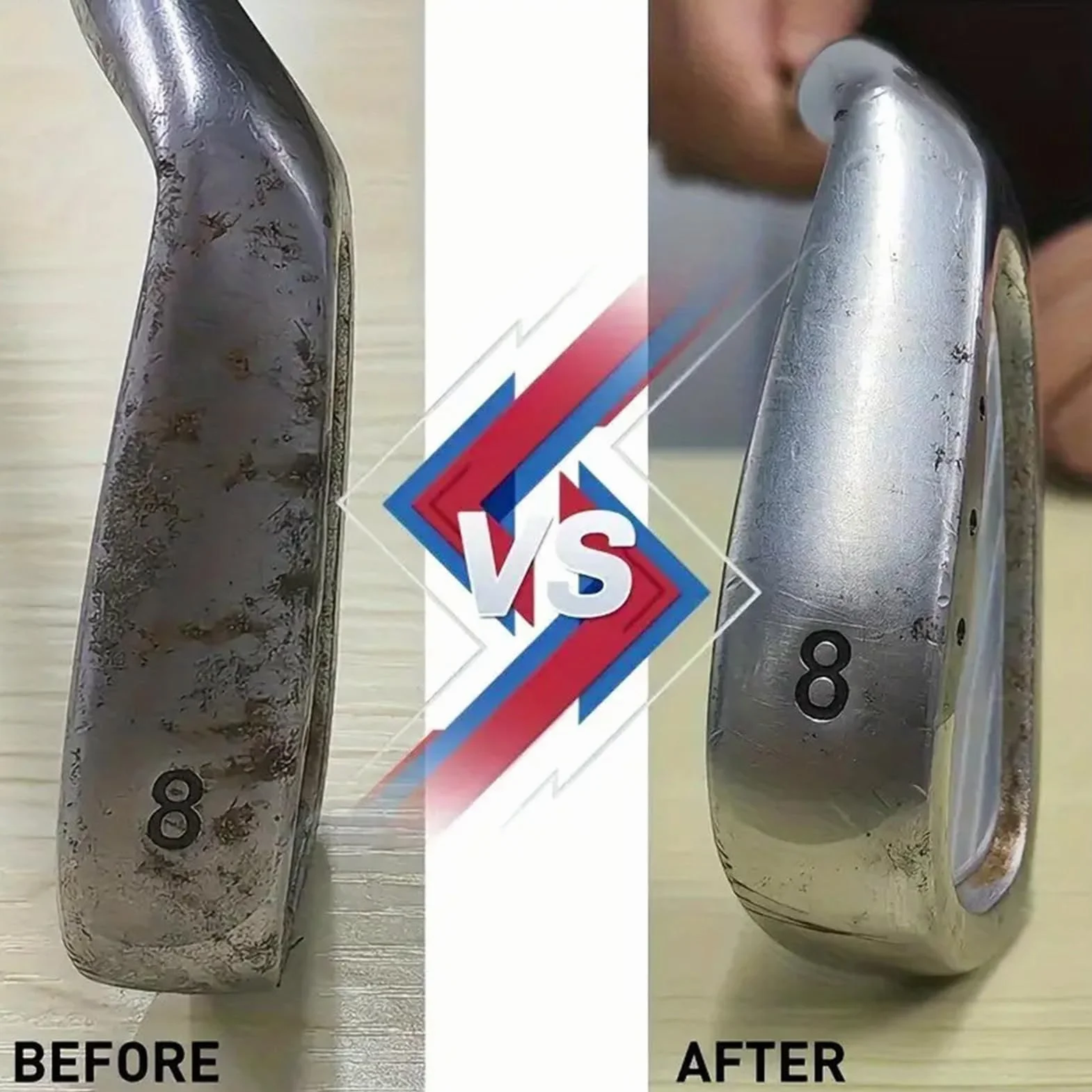 Golf Iron Cleaner 120 ml con Spugna per Lucidare Metallo e Alluminio
