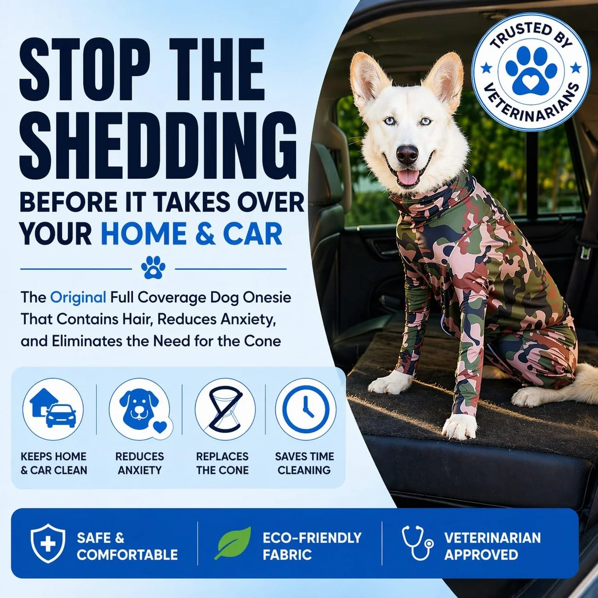 Shed Defender Body Suit for Dogs Original Anti Shedding Shirt Reduce Dog Hair Recovery Suit Nero XL