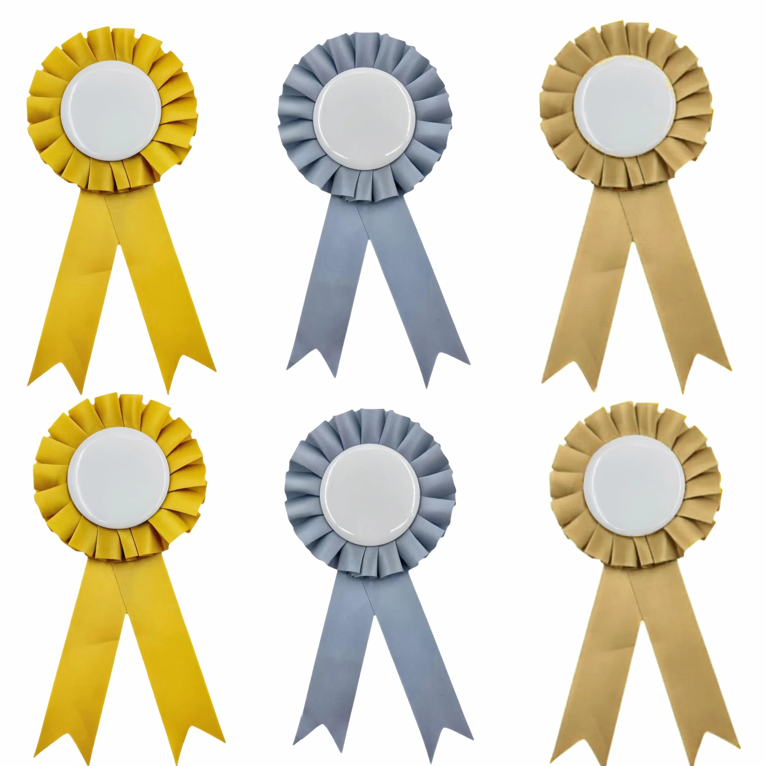 Hobby Horse Rosette,Hobby Horse Fiocco Accessori per cavallo, rosette per vincitori, Set di 6 rosette per hobby horse for Winner Rainbow Bows for Horse Accessories Sports Events Classroom Talent Shows