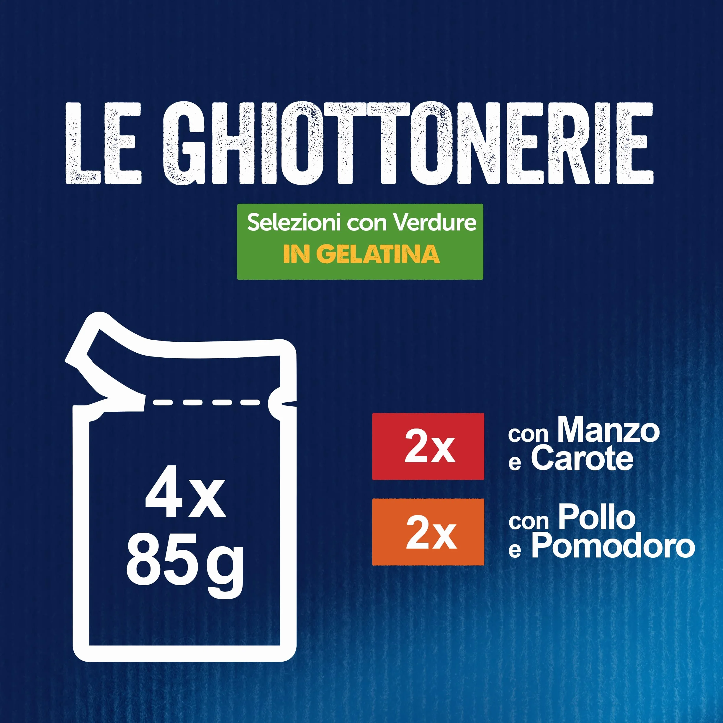 Purina Felix Le Ghiottonerie Cibo Umido per Gatti Manzo Carote Pollo Pomodoro, 48 x 85g