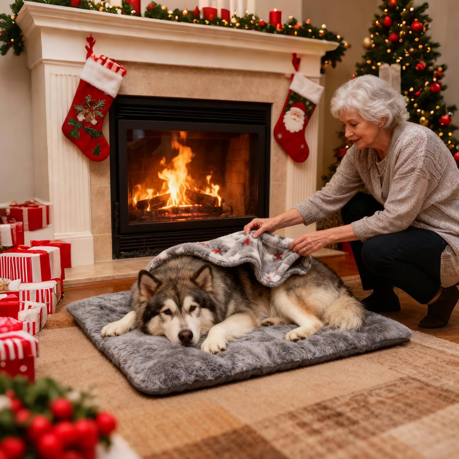 Caldo lettino per cani – Tappetino antiscivolo per animali domestici, morbido e calmante | per cani per casa, dormitorio, appartamento, camera da, soggiorno, cuccioli e gatti per la