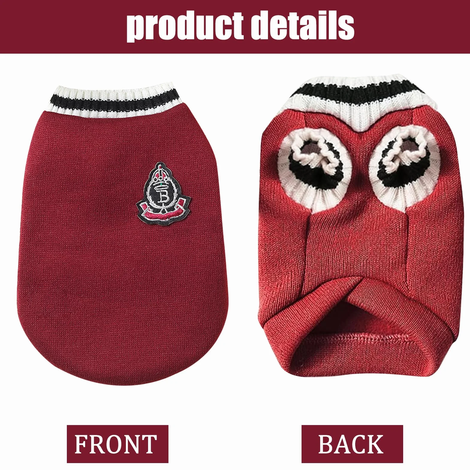 Maglioncino Cane Taglia Piccola Inverno Caldo Morbido Pullover Felpa per Chihuahua Bulldog