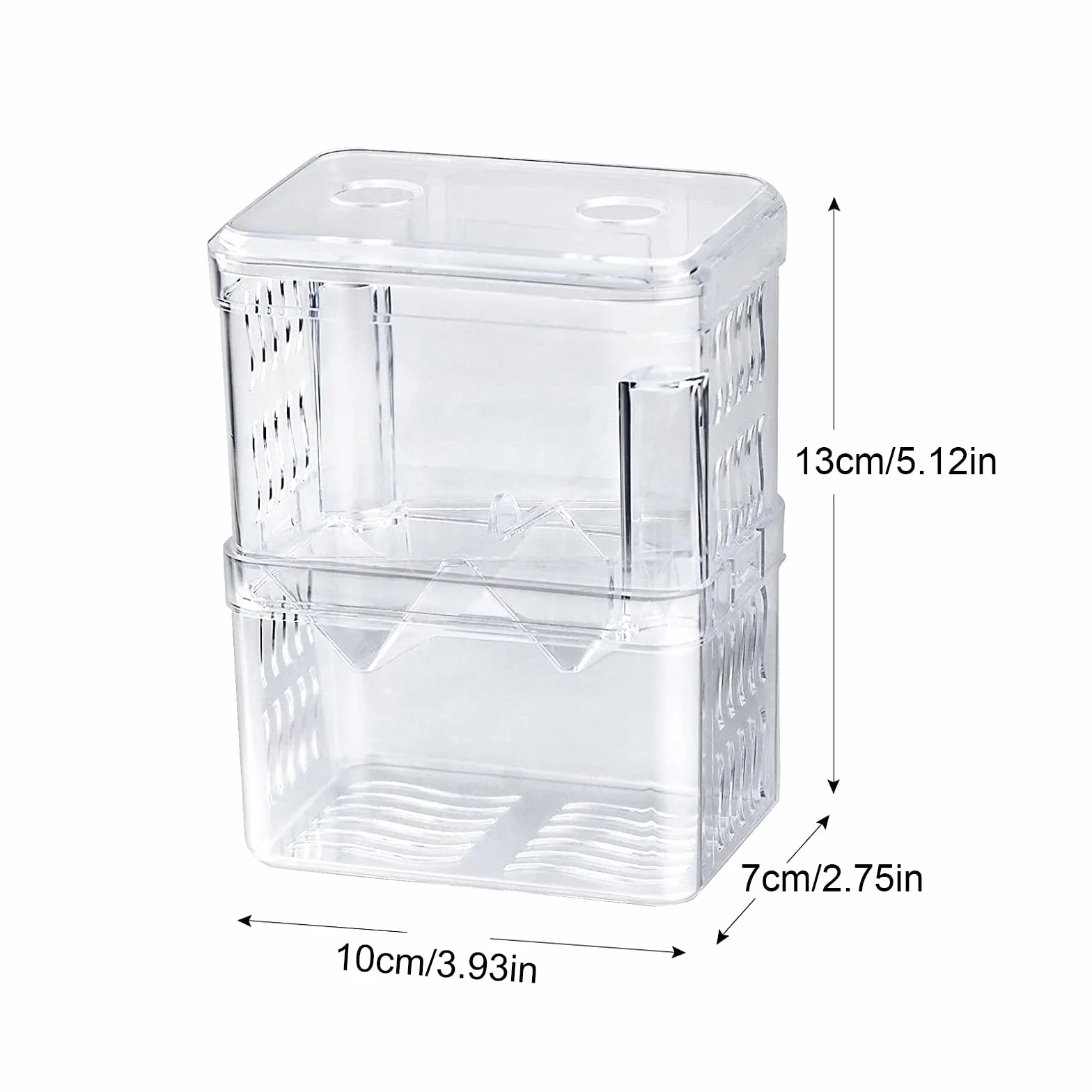 Scatola per Allevamento di Pesci,Guador 2 Pezzi Scatola di Isolamento per Allevamento Acquario Guppy Doppio Allevamento Allevatore Trappola Box Cova Contenitore Acquario Multifunzionale (2 pezzo L)