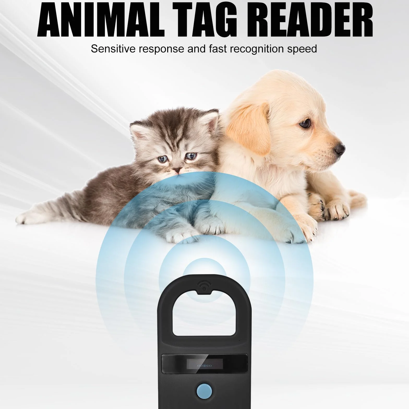 Lettore di microchip per animali domestici, lettore di chip per animali domestici, lettore di chip per animali domestici, scanner ID per animali domestici, lettore di microchip per la