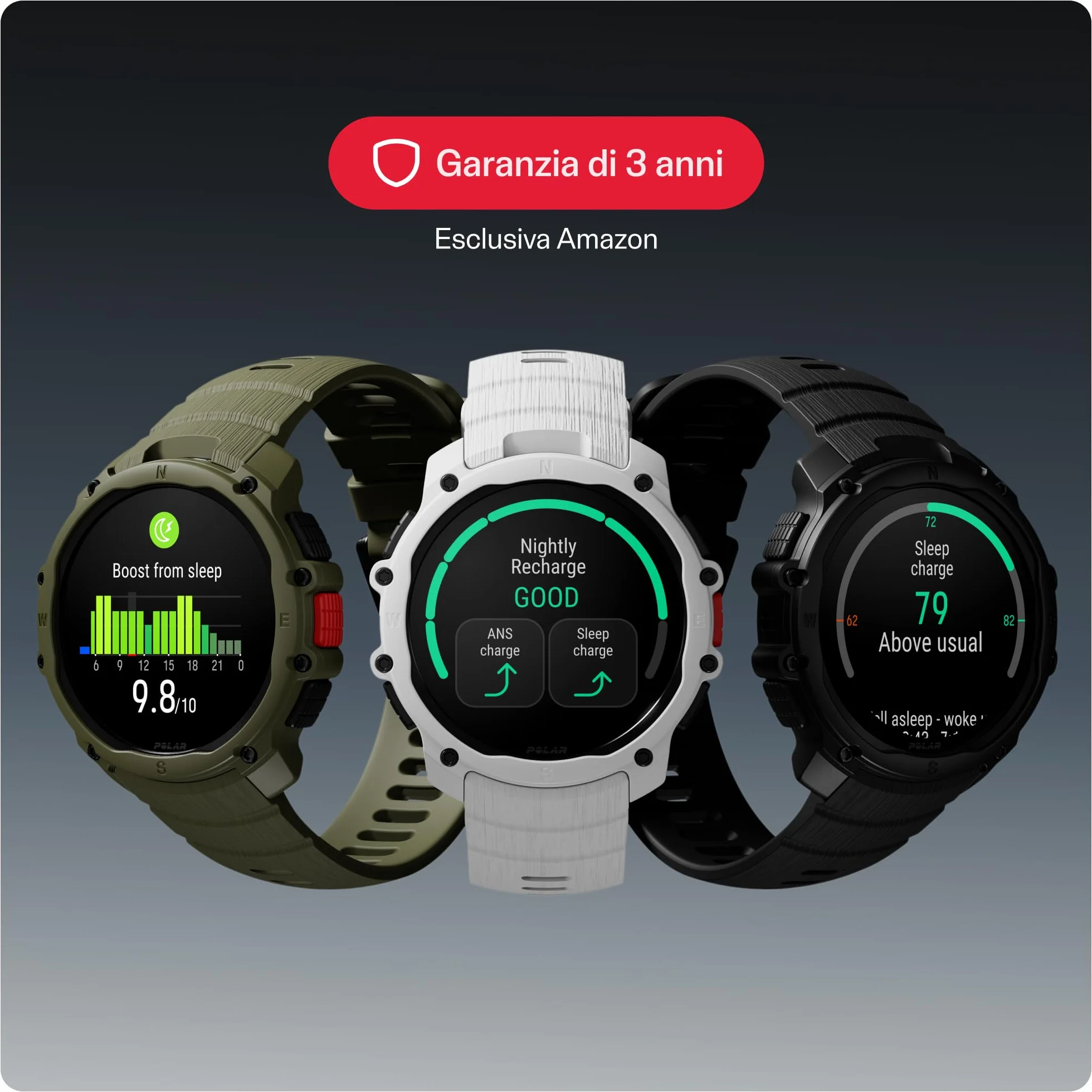 Polar Street X – Orologio Sportivo GPS Uomo e Donna – Cardiofrequenzimetro – Allenamento Ibrido – Orologio Running Impermeabile – 3 Anni Garanzia Amazon Esclusiva