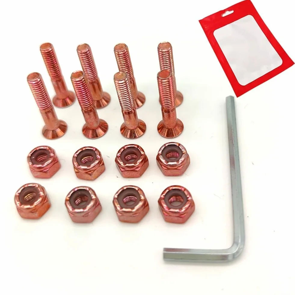 Skateboard Hardware Set 8pcs Carbon Steel Viti Dadi Chiave Viola