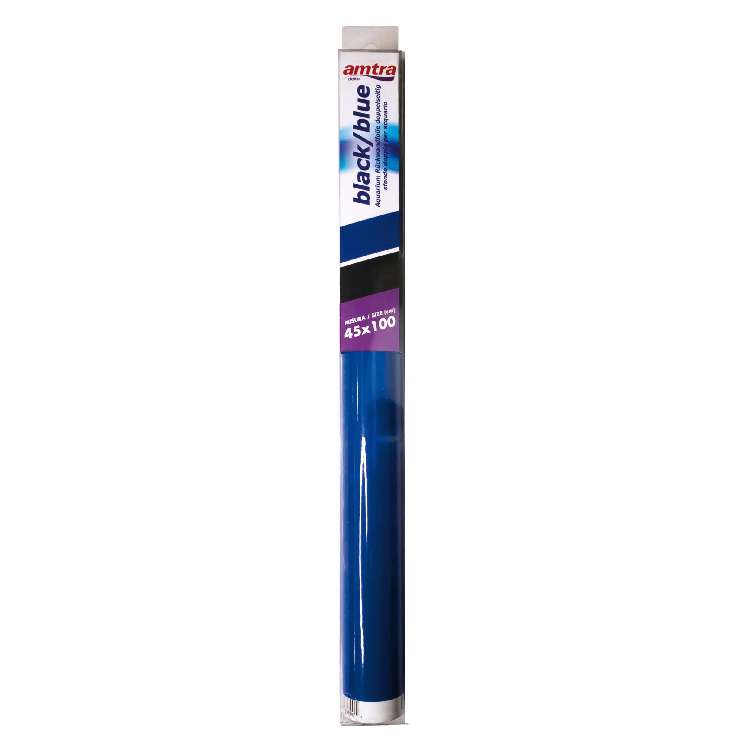 Amtra Sfondo Doppio Black/Blue - Sfondo Poster per Acquario, Decorazione a Doppia Stampa HD, Double Face, Impermeabile, Formato 45x100 cm