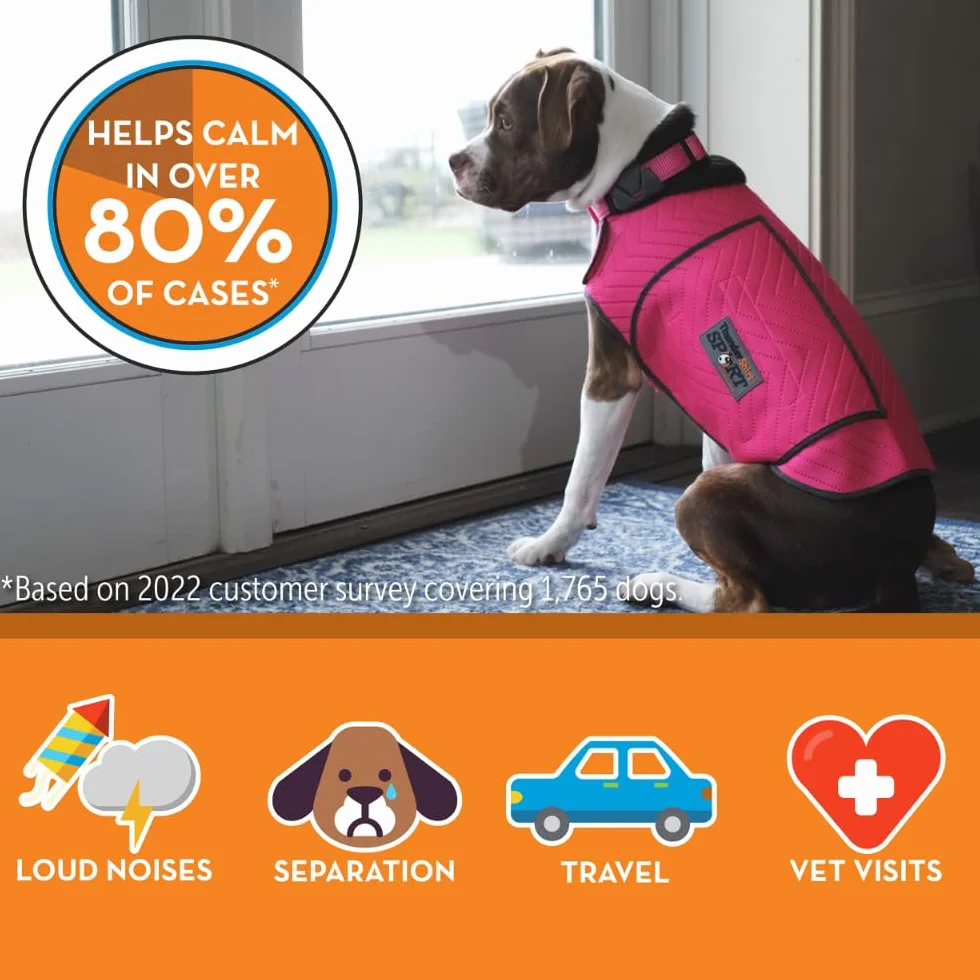 Thundershirt gilet per cani XXL fucsia sport ansia