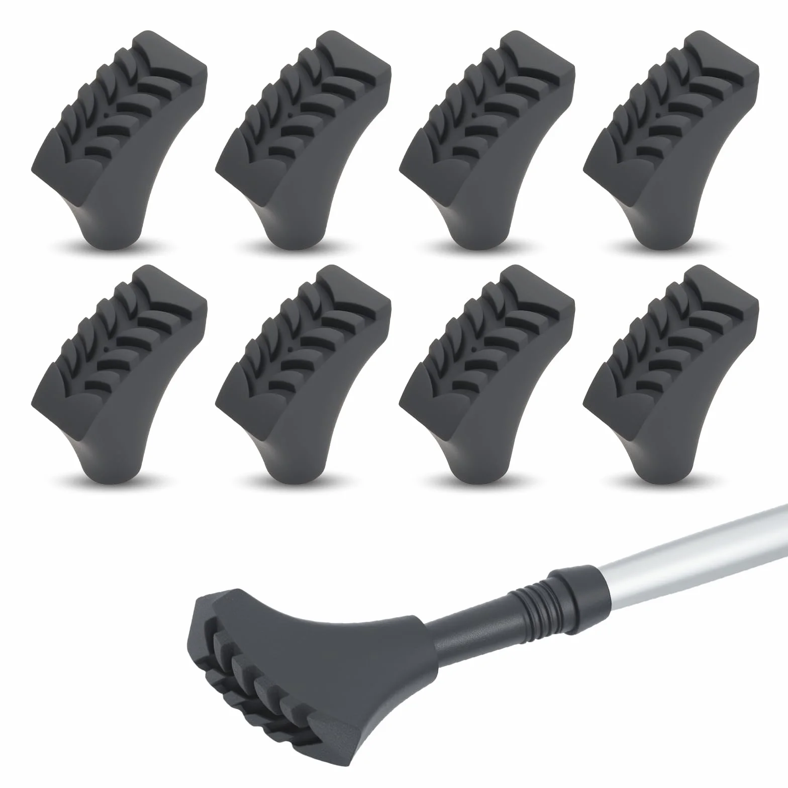 Gommini Bastoncini Trekking 8 Pezzi Gomma Universali Nordic Walking