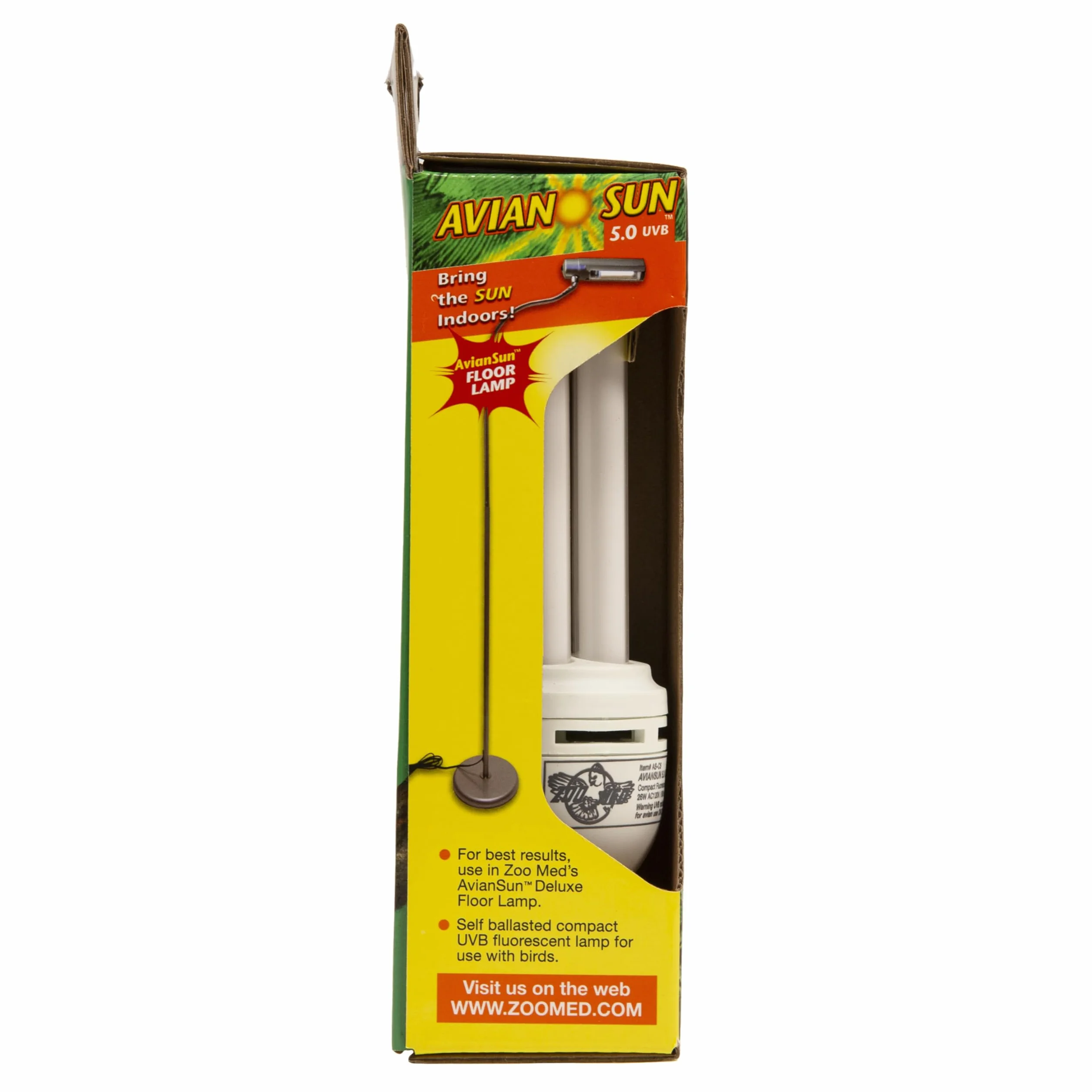 Zoo Med AvianSun 5.0 UVB Lampada 26 Watt fluorescente compatta vetro al quarzo per uccelli