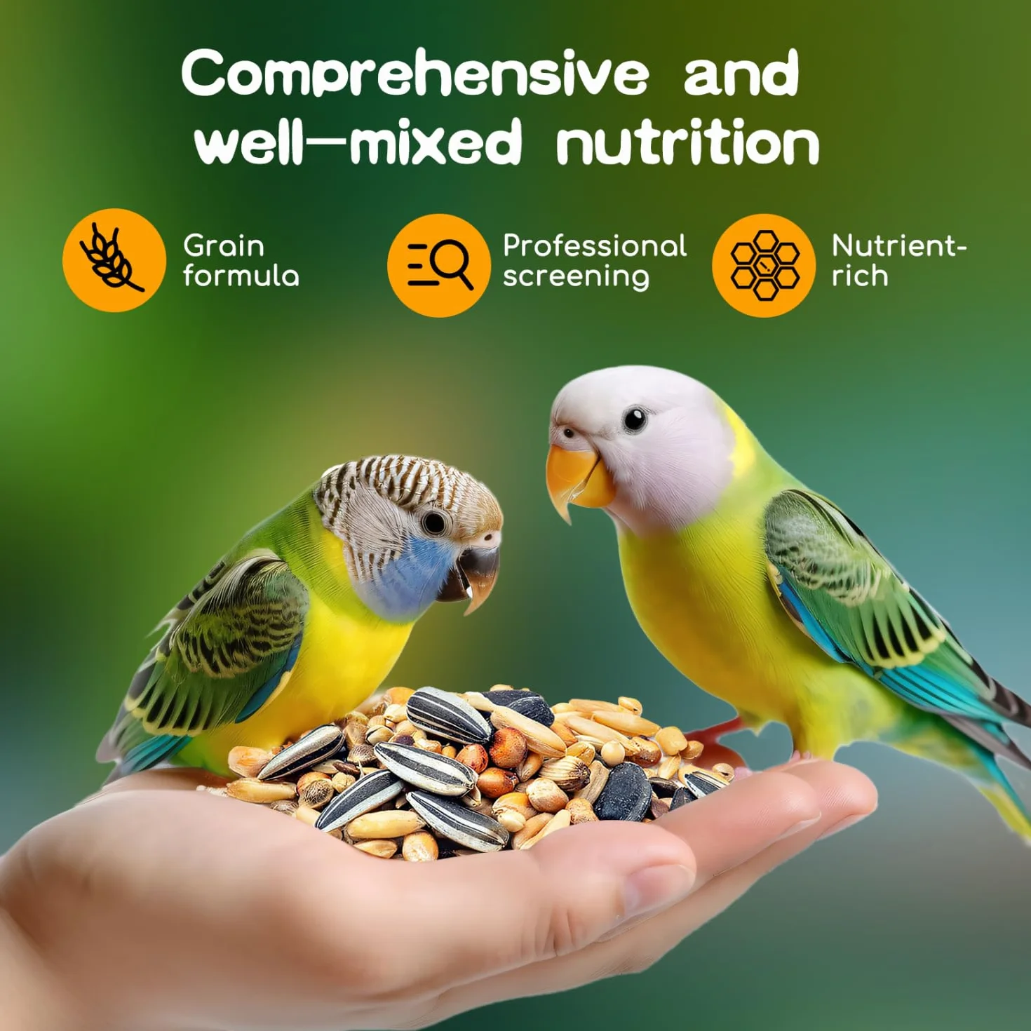 Nobleza - (900g) Alimento Completo per Inseparabili, Cibo Premium per Uccelli, Cibo Gustoso e Sano per Uccelli