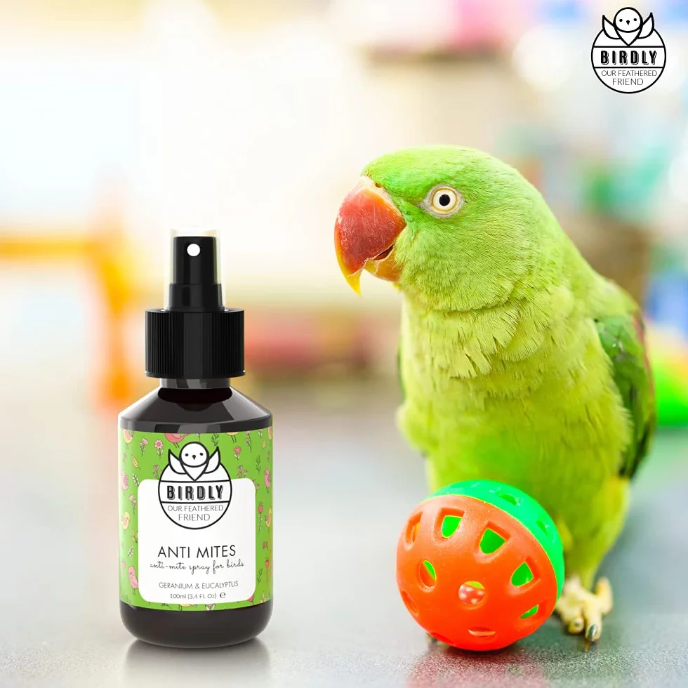 Birdly Spray Antiparassitario per Galline e Uccelli - Repellente Anti Acari con Vitamina E, 100ml