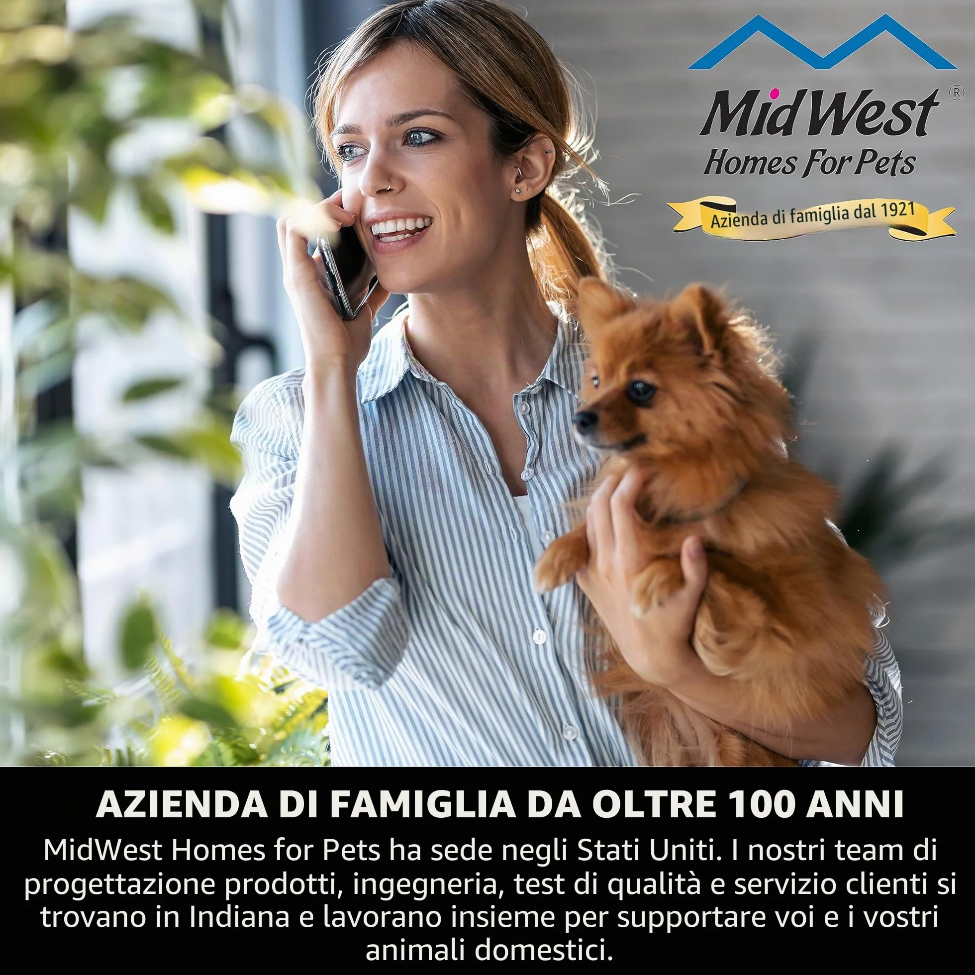 New World Recinto pieghevole in metallo per cani 1,5 m alto 61 cm nero