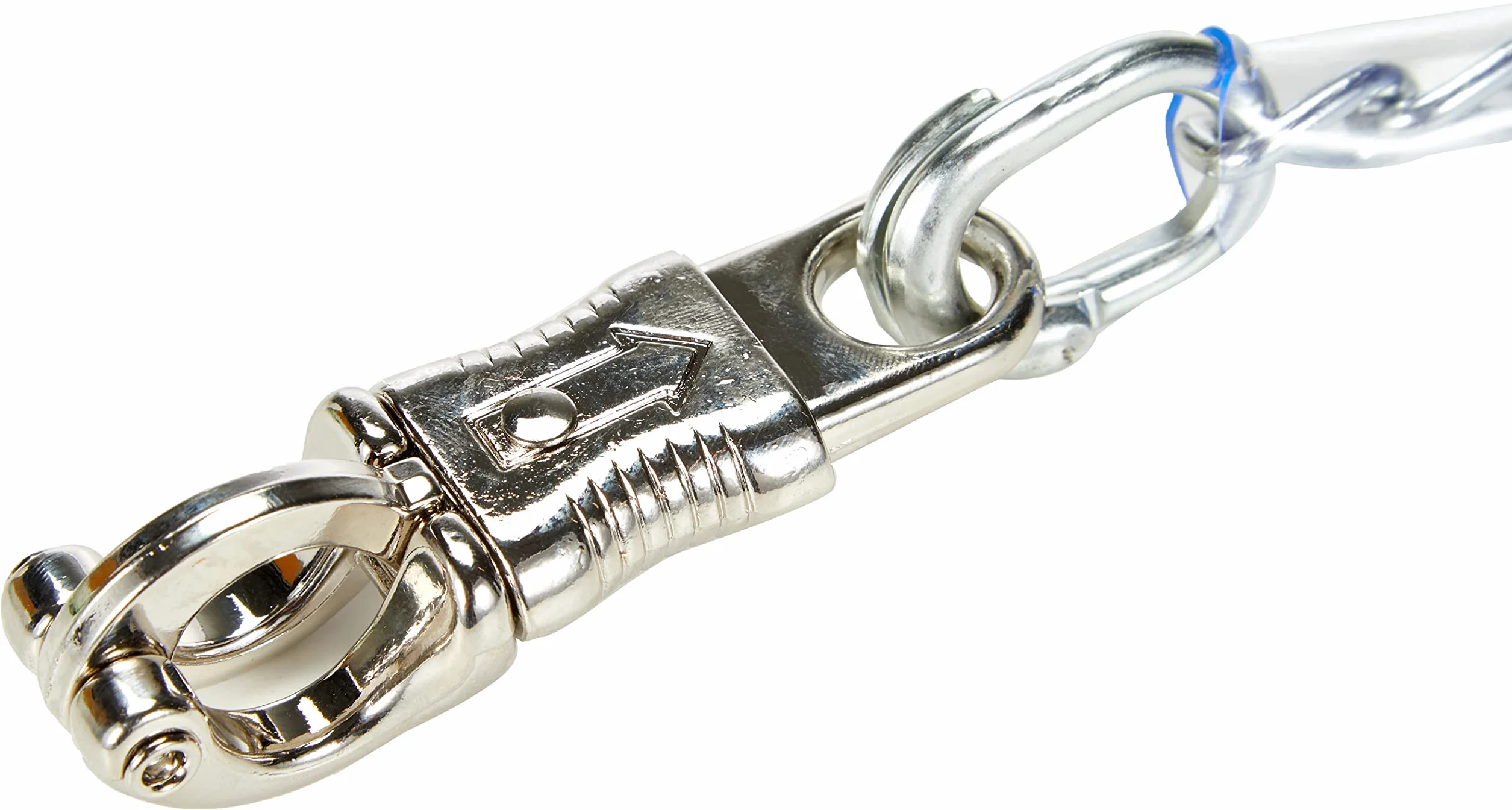 Kerbl Catena di Legatura, Legatura di Cavalli, Catena per Cavalli, con Gancio antipanico e moschettone, Metallo, 50 cm, competizioni, rimorchi, con Rivestimento in plastica
