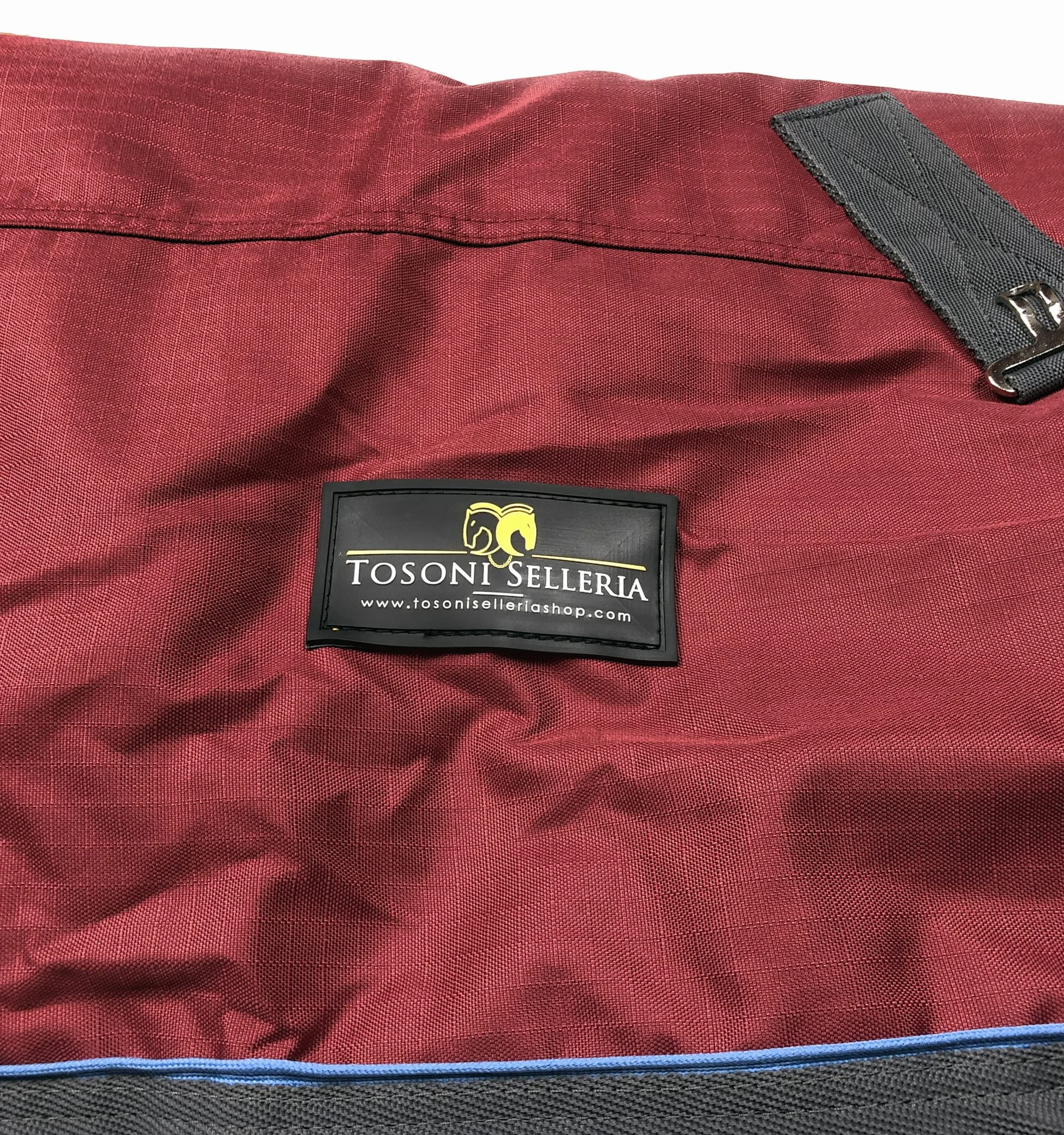 Horses, Coperta da Paddock per Cavallo Turnout 400 gr, Impermeabile, Resistente, Imbottita, con Cinghie ad Incrocio, BORDEAUX, 155 cm