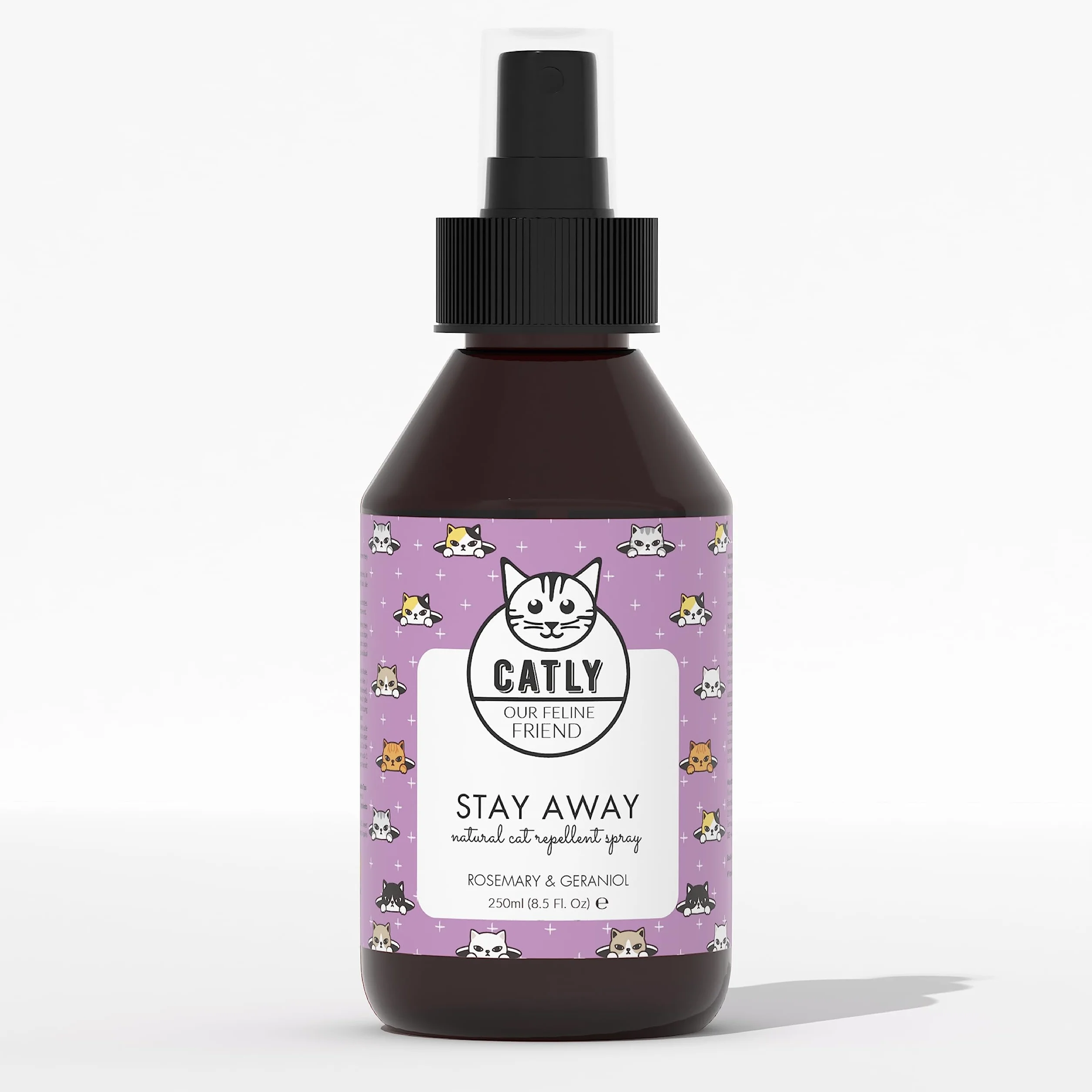 Catly Spray Repellente per Gatti da Esterno - Disabituante Gatti con Oli Essenziali - Spray Anti Gatto per Divano Anti Graffi - Dissuasore per Gatti, Alternativa Naturale a Ultrasuoni per Gatti, 250ml