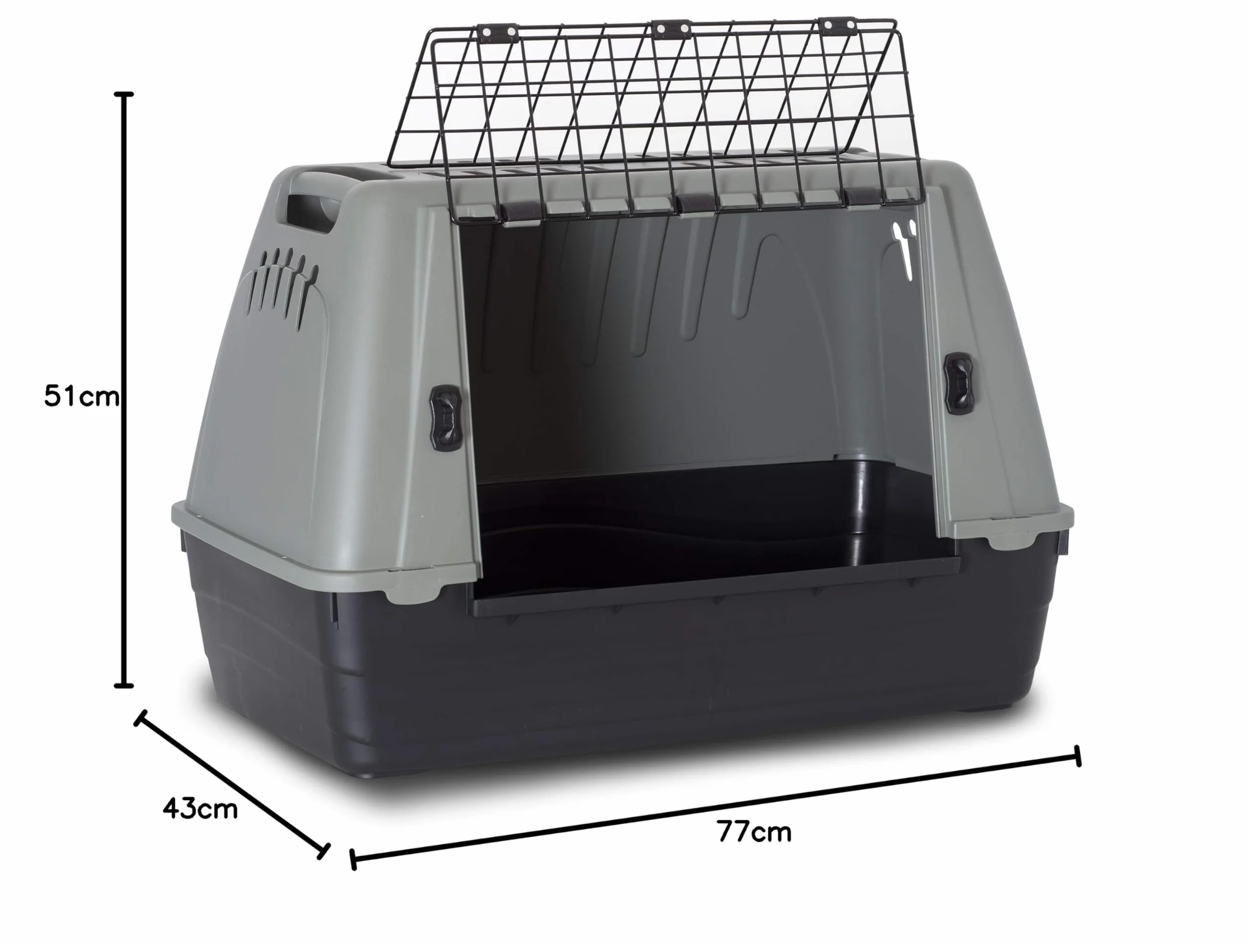MP Bergamo - Bracco 80 Ecoline Trasportino per Cani Grigio 77x43x51H