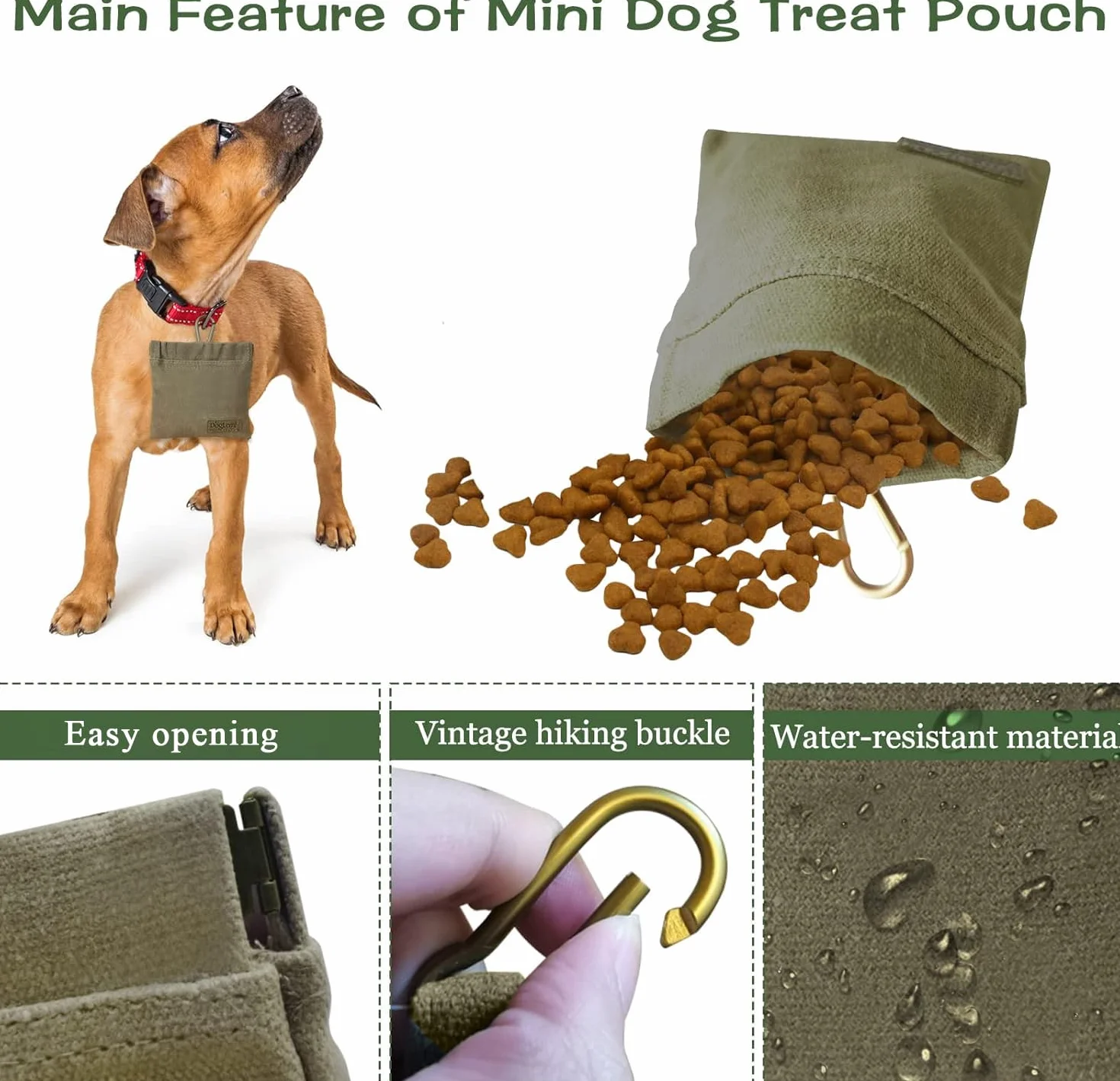 Sheryl&Rain Porta Premietti per Cani, Borsa Addestramento Cane,Piccoli Porta Sacchetti Cane, Snack Porta Crocchette per Cani Addestramento Sacchetto per Gatti Adatto all'Uso Esterno
