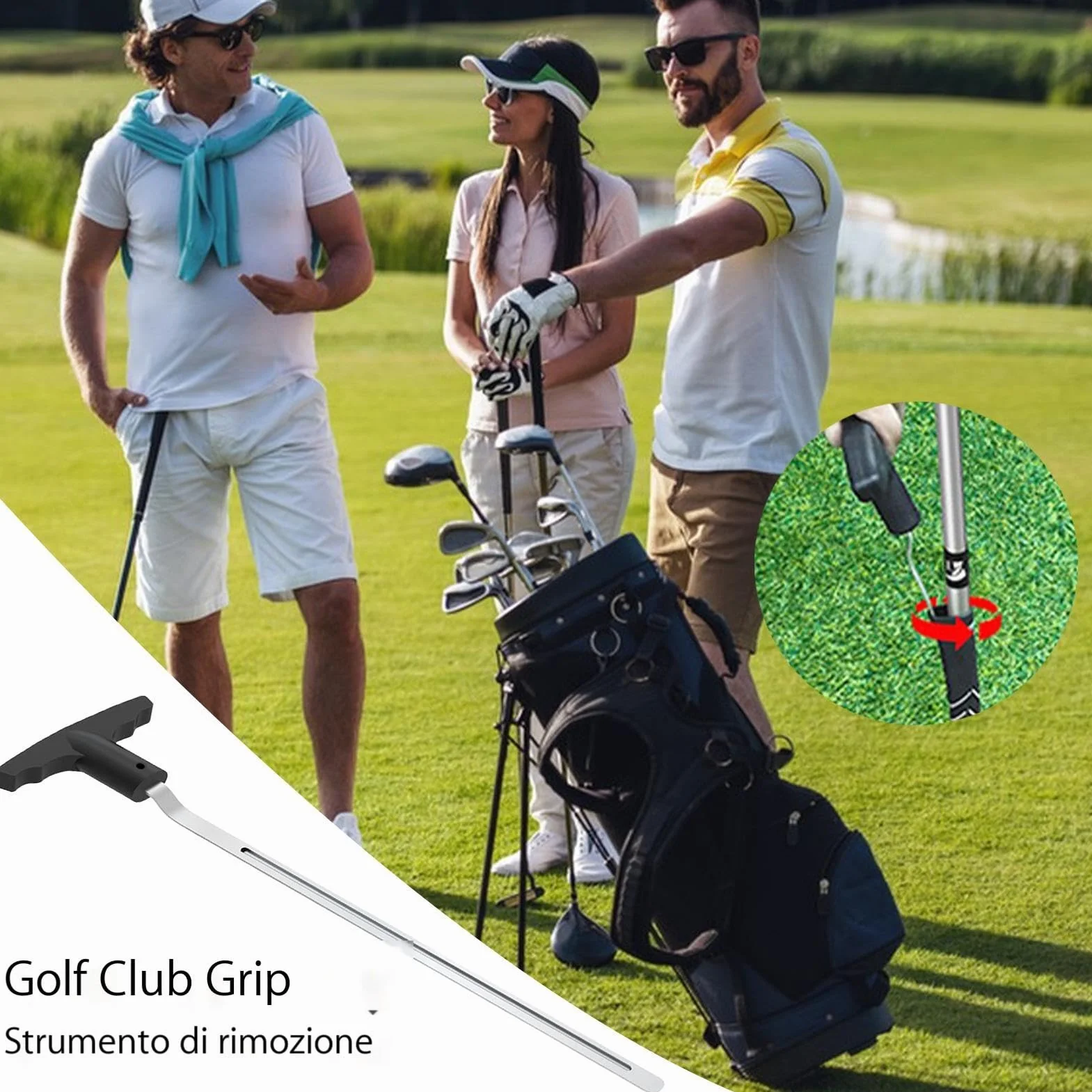 Golf Grip Remover Tool, Grip Removal & Installation Aid for Golf Grip Replacement