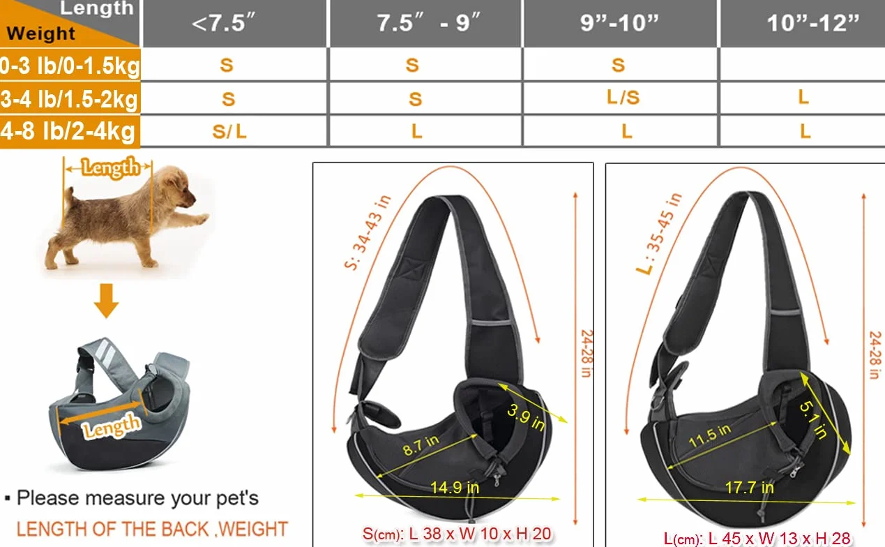 Borsa a tracolla per cani piccola taglia cucciolo gatto trasporto rete tracolla imbottita regolabile tasca cintura