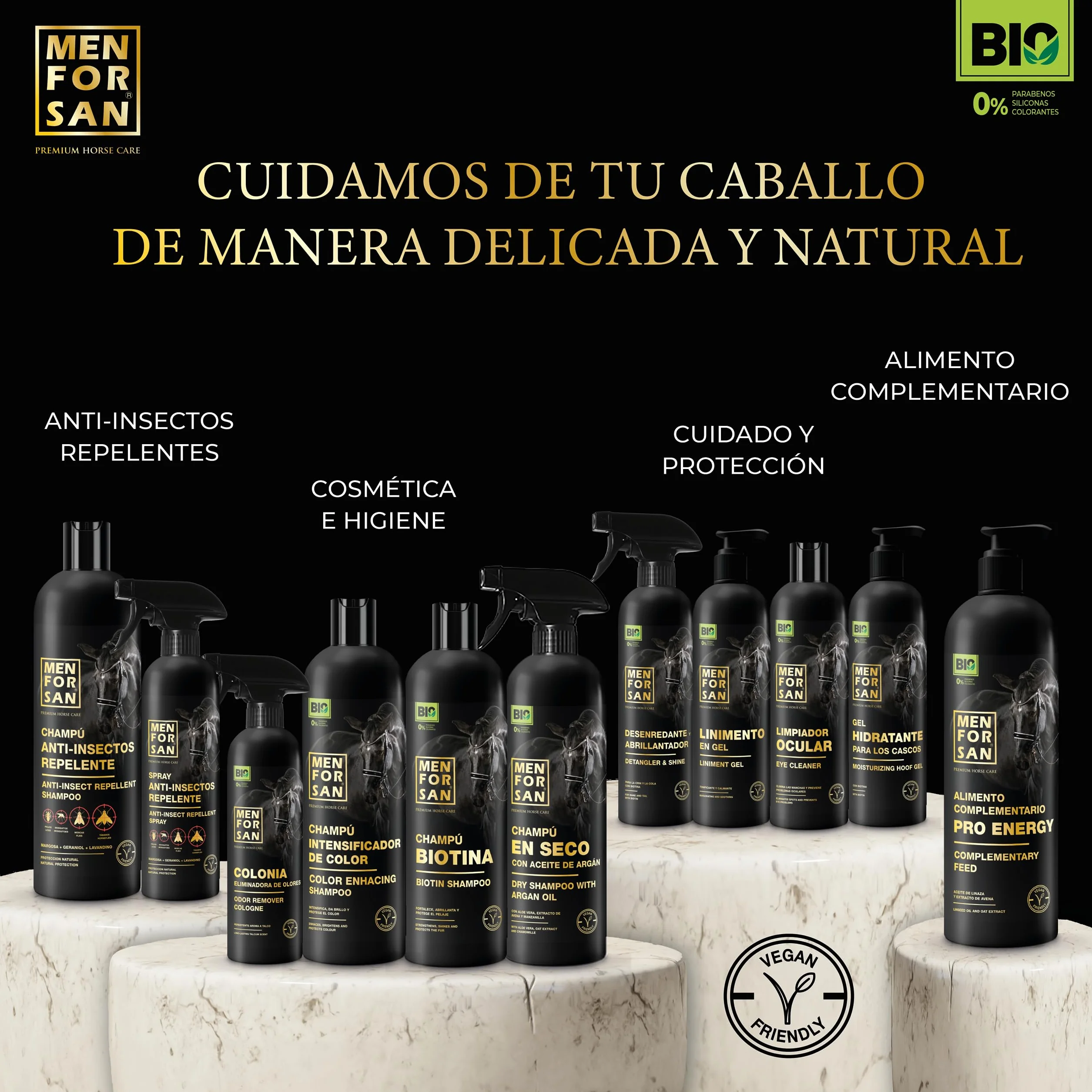 MENFORSAN Shampoo alla biotina per cavalli, 1L | BIO - Vegan friendly - 100% naturale | PREMIUM HORSE CARE