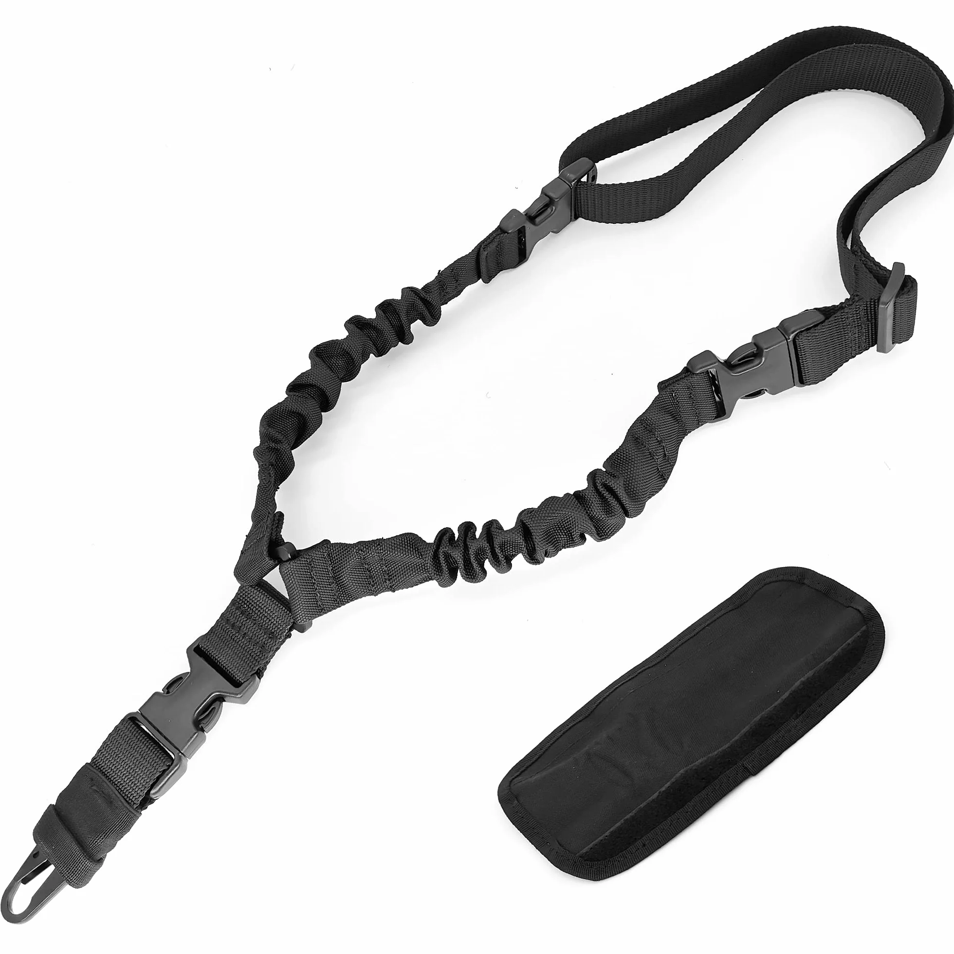 Cinghia di imbracatura a 1 punto per fucile regolabile flessibile a sgancio rapido Cinghia per fucile a un punto cinghia resistente con gancio in metallo per sport all'aperto