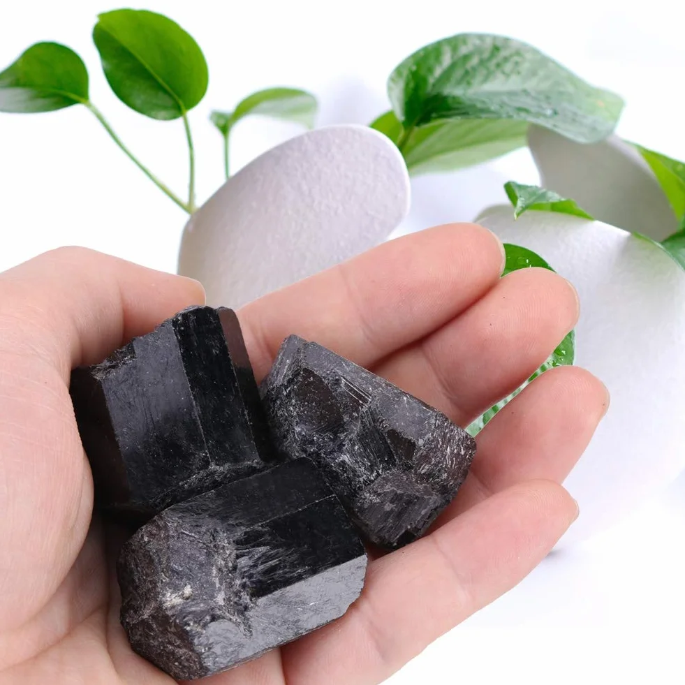 1 Pz Quarzo Naturale, Turmalina Negra Turmalina Negra Piedra Cristallo Naturale Tormalina Roccia Grezza Pietra Curativa Minerale