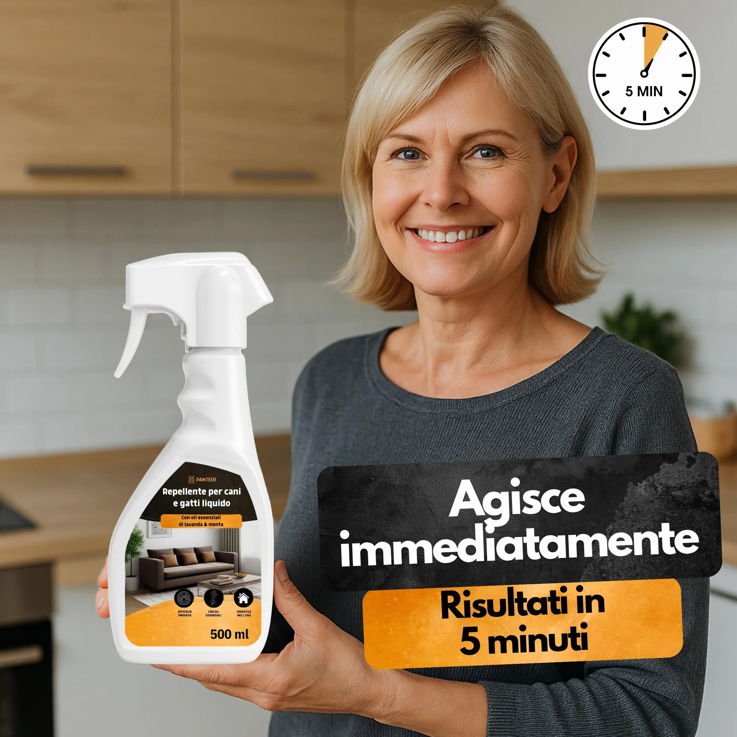 Panteer Spray Barriera Protezione Superfici – 500 ml – Protezione Contro urina e Graffi – per divani, mobili e tappeti – Uso Interno ed Esterno