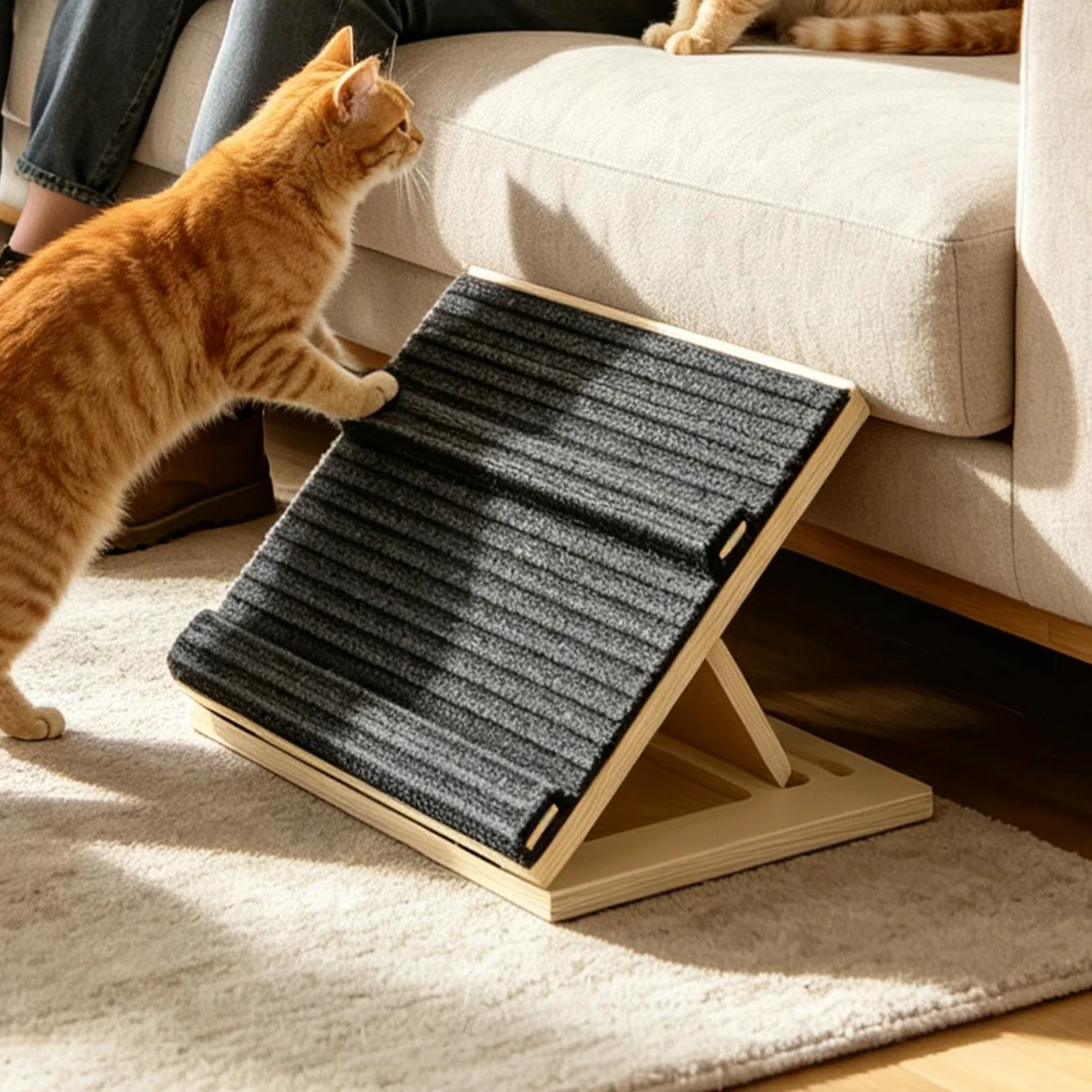 Rampa Per Cani Da Scale Scalini Cuccioli In Legno Regolabili Antiscivolo | Rampa Gatti Anziani per Amanti degli Animali Soggiorno Camera Studio Uso Quotidiano Appartamento