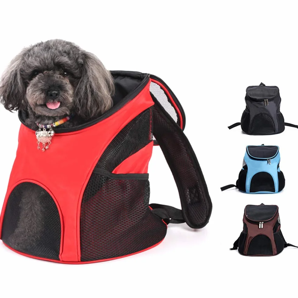 Trasportino per Gatti,Traspirante Trasportino per Esci in Viaggio Zaino da Viaggio per Cani da Esterno per Cuccioli di Animali da Compagnia Traspirante con Petto in Rete Traspirante - Rosso S