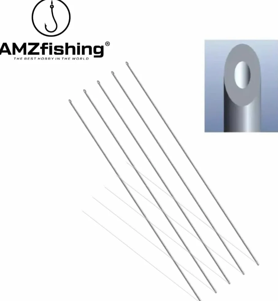 AMZfishing 5 aghi per esche XL con faretina, aghi per vermi, wattworm