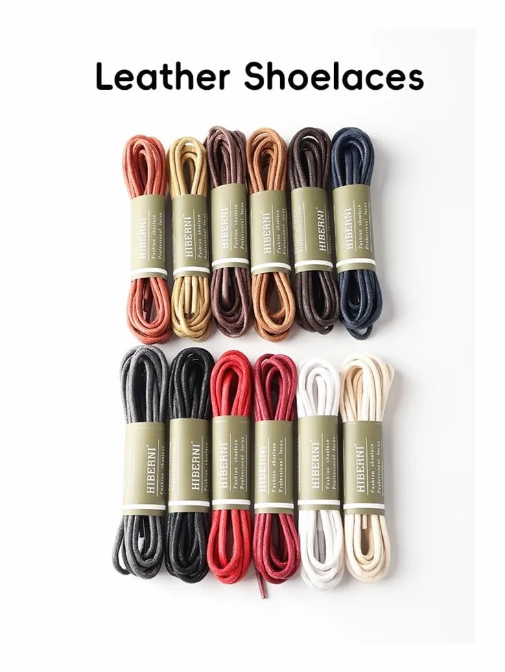 Oxford lacci rotondi in puro cotone cerato impermeabile per scarpe stivali 12 colori 60-180 cm