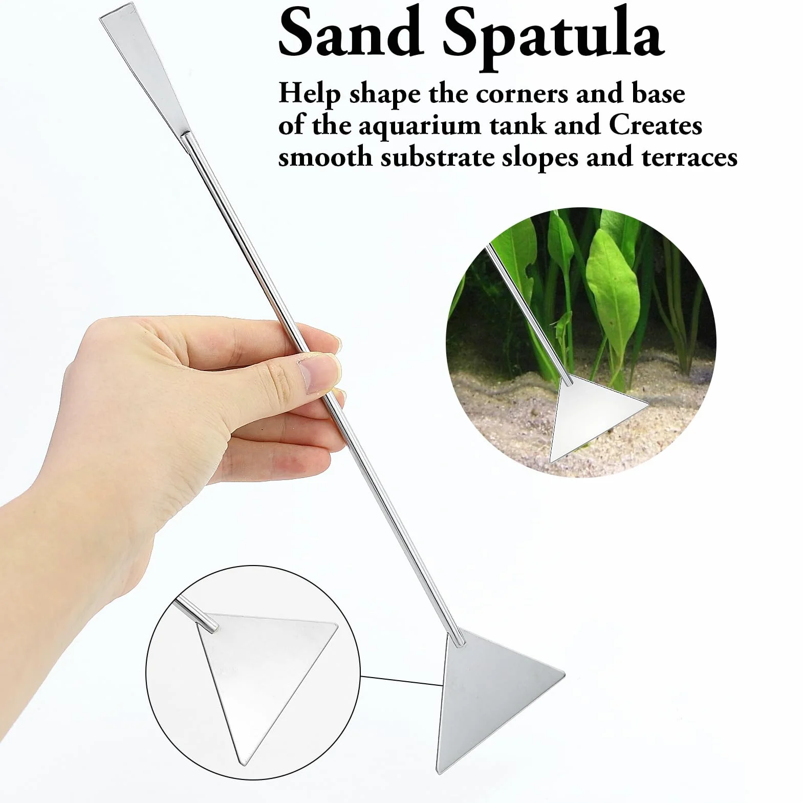 Kit Accessori Acquario 4 in 1 Pinze Acciaio Inox Pinzette Forbici Spatola con Borse Stoccaggio per Piante Acquatiche