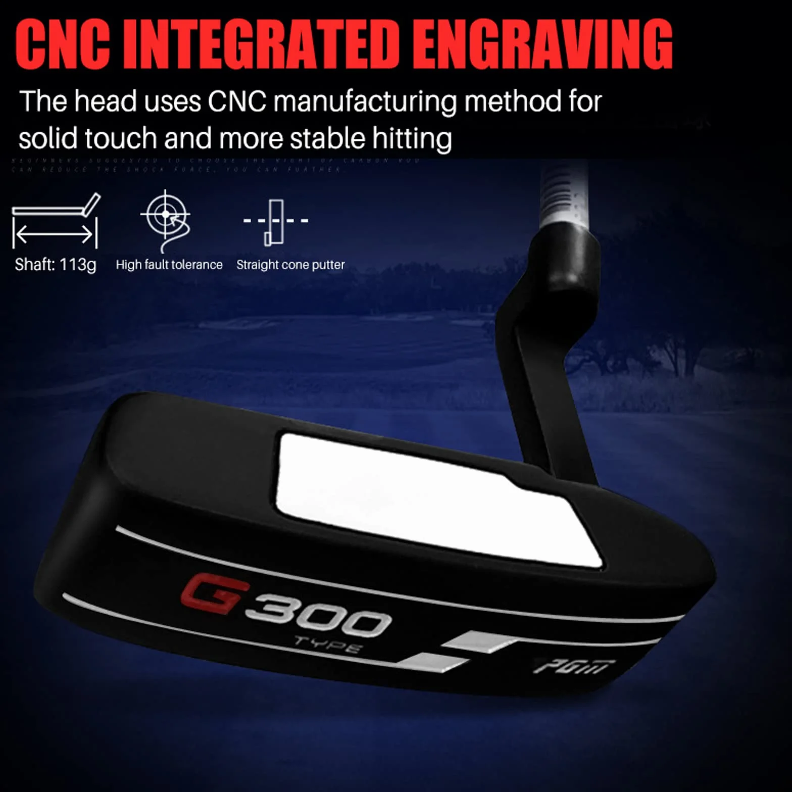 PGM Putter da golf – Putter a lama per uomini e donne – colpi facili da flop – legale per tornei – per destrorsi – asta in grafite