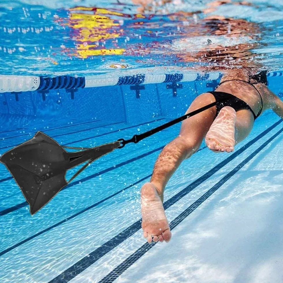 Set di resistenza per paracadute da nuoto, 3 misure (20 cm, 30 cm, 40 cm) con cintura in vita