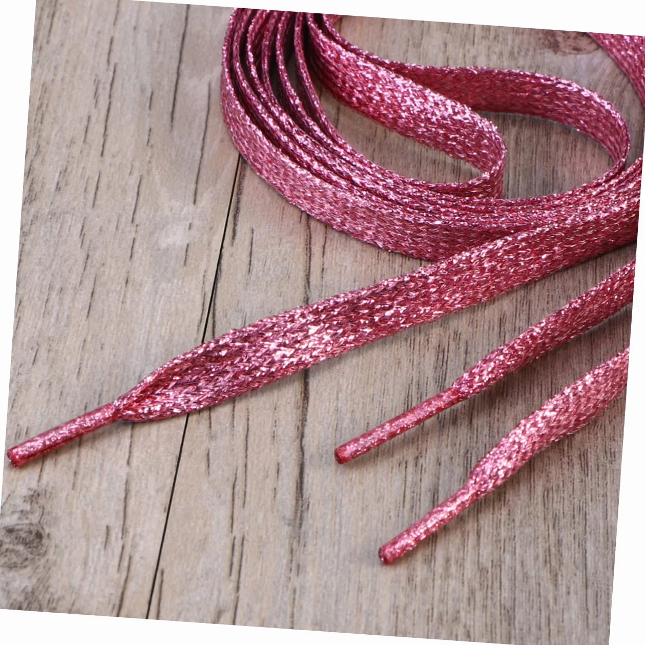KOMBIUDA 1.1m Lacci Piatti Glitterati Colorati Per Scarpe Da Ginnastica Sportive e Di Tela Resistente Flessibile