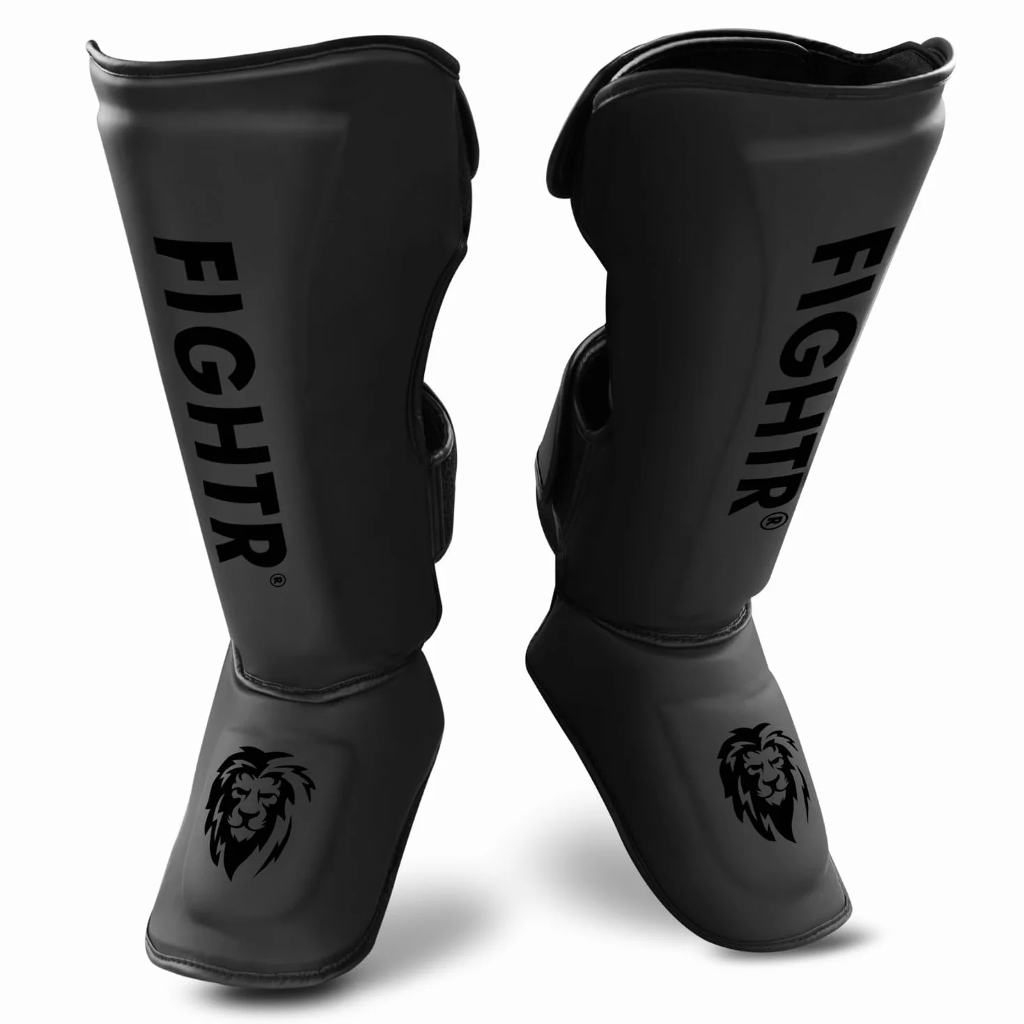FIGHTR Parastinchi professionali extra spessi, con vestibilità perfetta e imbottitura ideale, protezione per stinchi extra spessa per kickboxing, MMA, Muay Thai e arti marziali