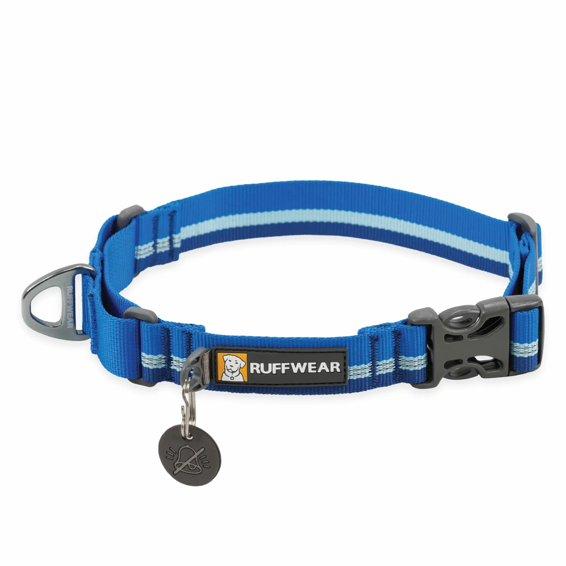 RUFFWEAR Collare di reazione Web, Collare per cani extra piccolo, Collare Martingale regolabile con anello a V in alluminio e rilascio laterale, Comodo collare per, 17"-20" Blue Pool