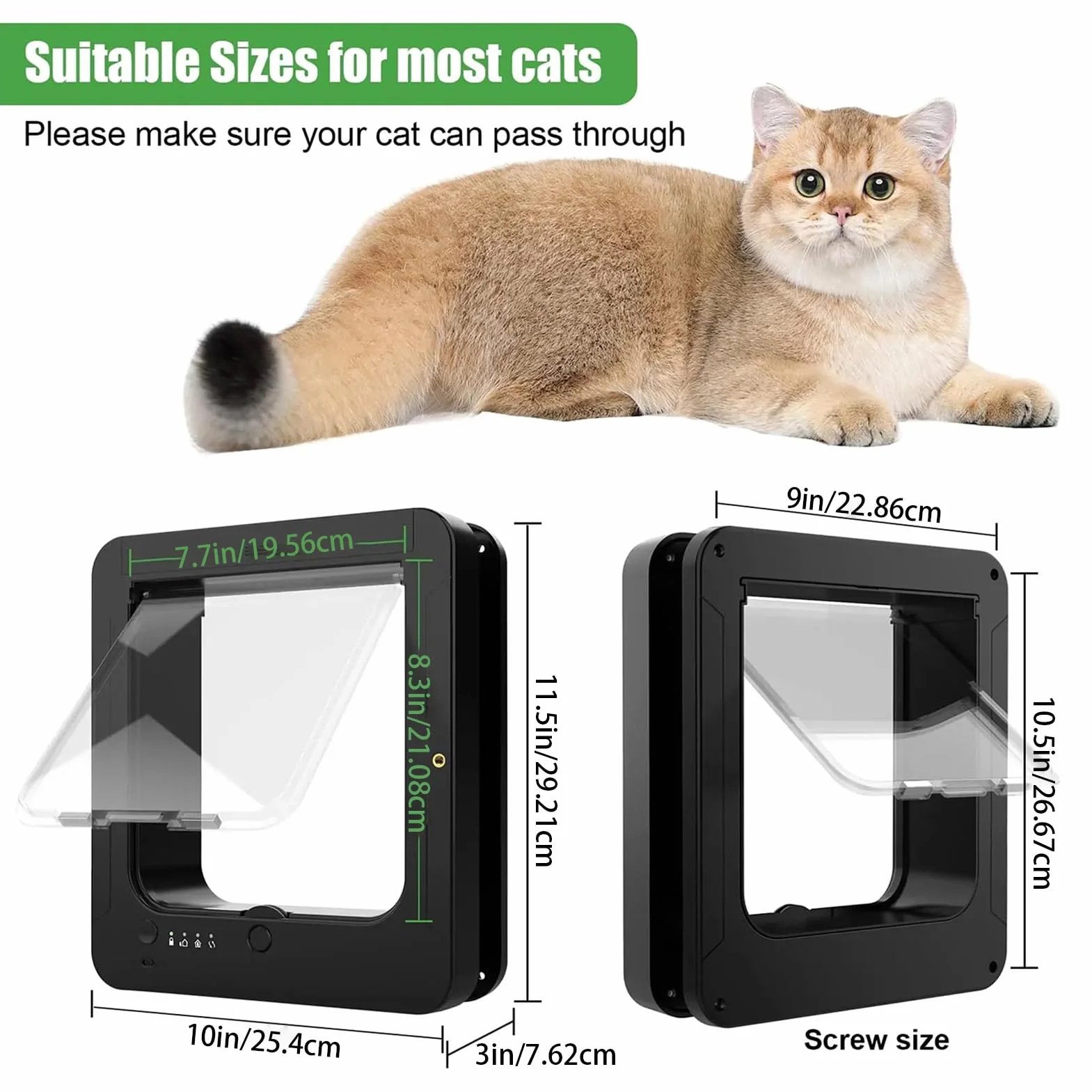 Porta per cani con microchip cancello elettronico a 4 vie telecomando 2 collari sensore controllo ingresso interni esterni