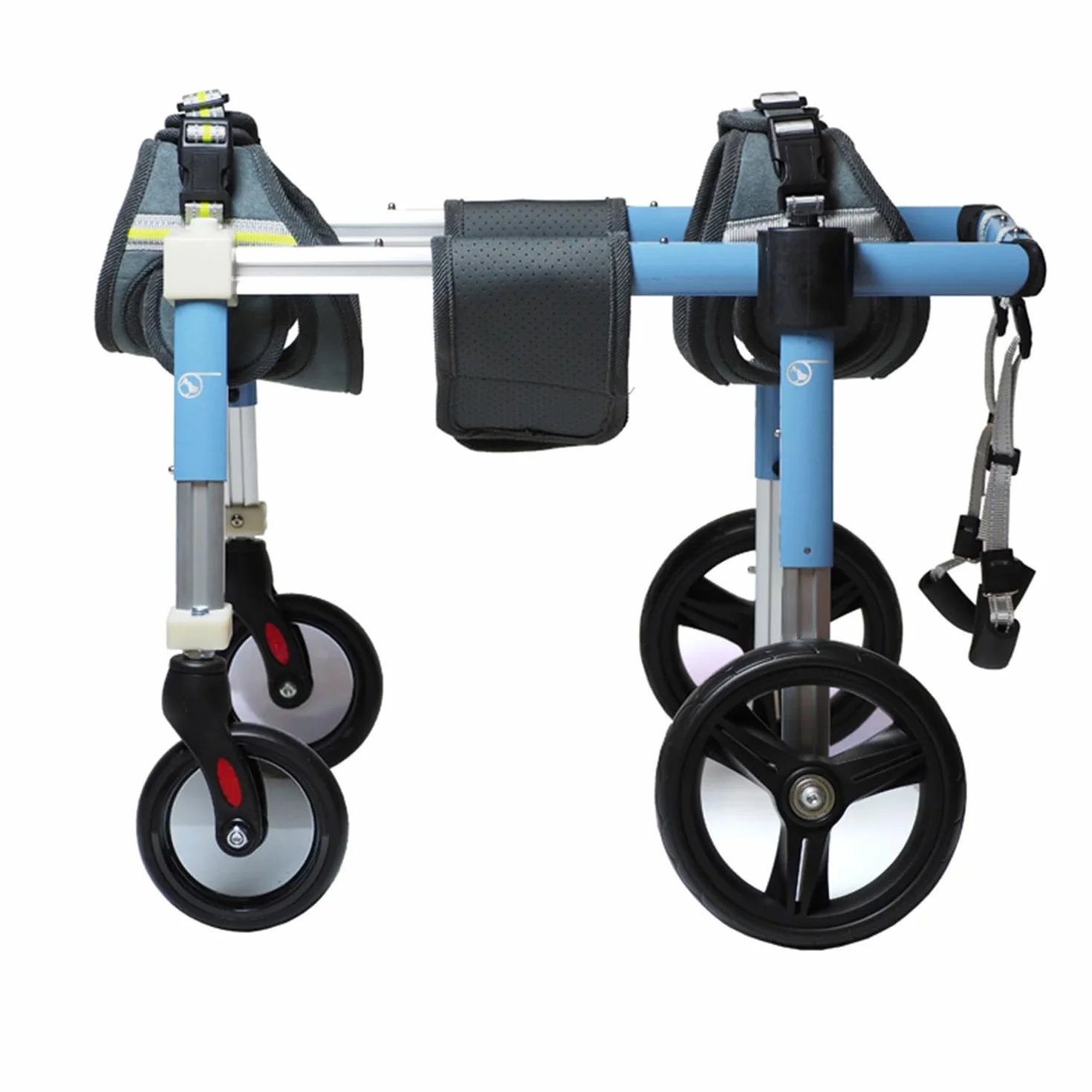 Sedia A Rotelle per Cani con Supporto Completo E 4 Ruote,Aiuta I Piccoli Arti Posteriori Paralizzati Recuperare La Mobilità,per Cani,Cuccioli,Gatti Disabili(XL,Blue)