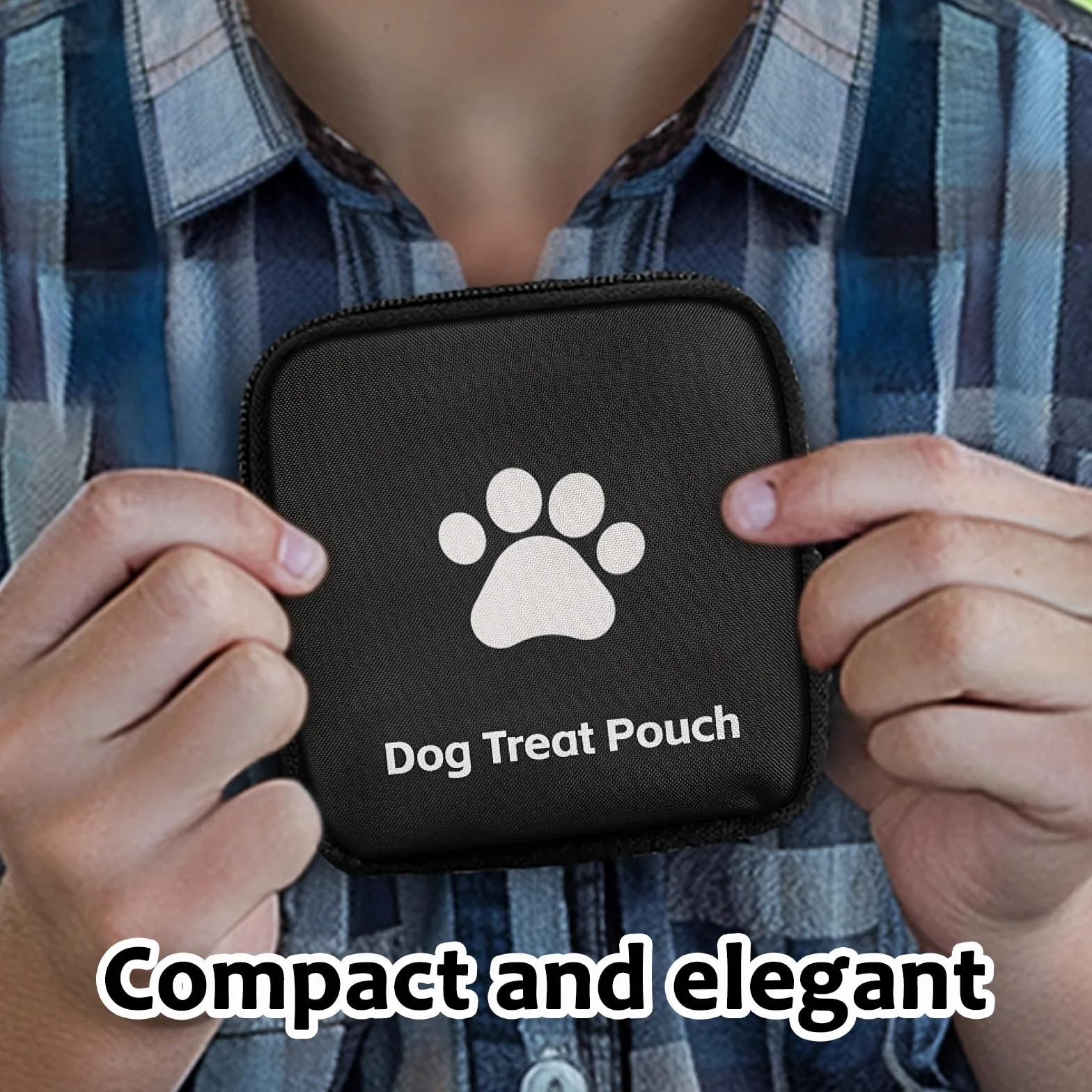 2 Pezzi Porta Premietti per Cani Borsa, Borsa Addestramento Cane Porta Premietti per Cani con Cerniera e Moschettone, Portas Croccantini Cane, per Viaggi, Uso Esterno (Rosso, Nero)