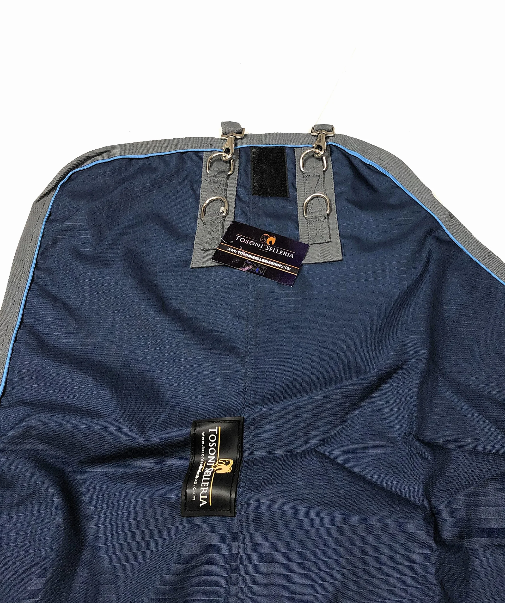 Horses, Coperta da Paddock per Cavallo Turnout, Impermeabile, Resistente, con Cinghie ad Incrocio, Disponibile nel Colore Blu