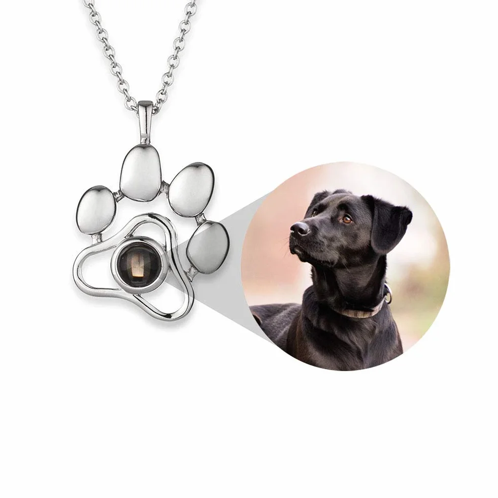 Collana commemorativa personalizzata per animali domestici con foto di proiezione regalo simpatia