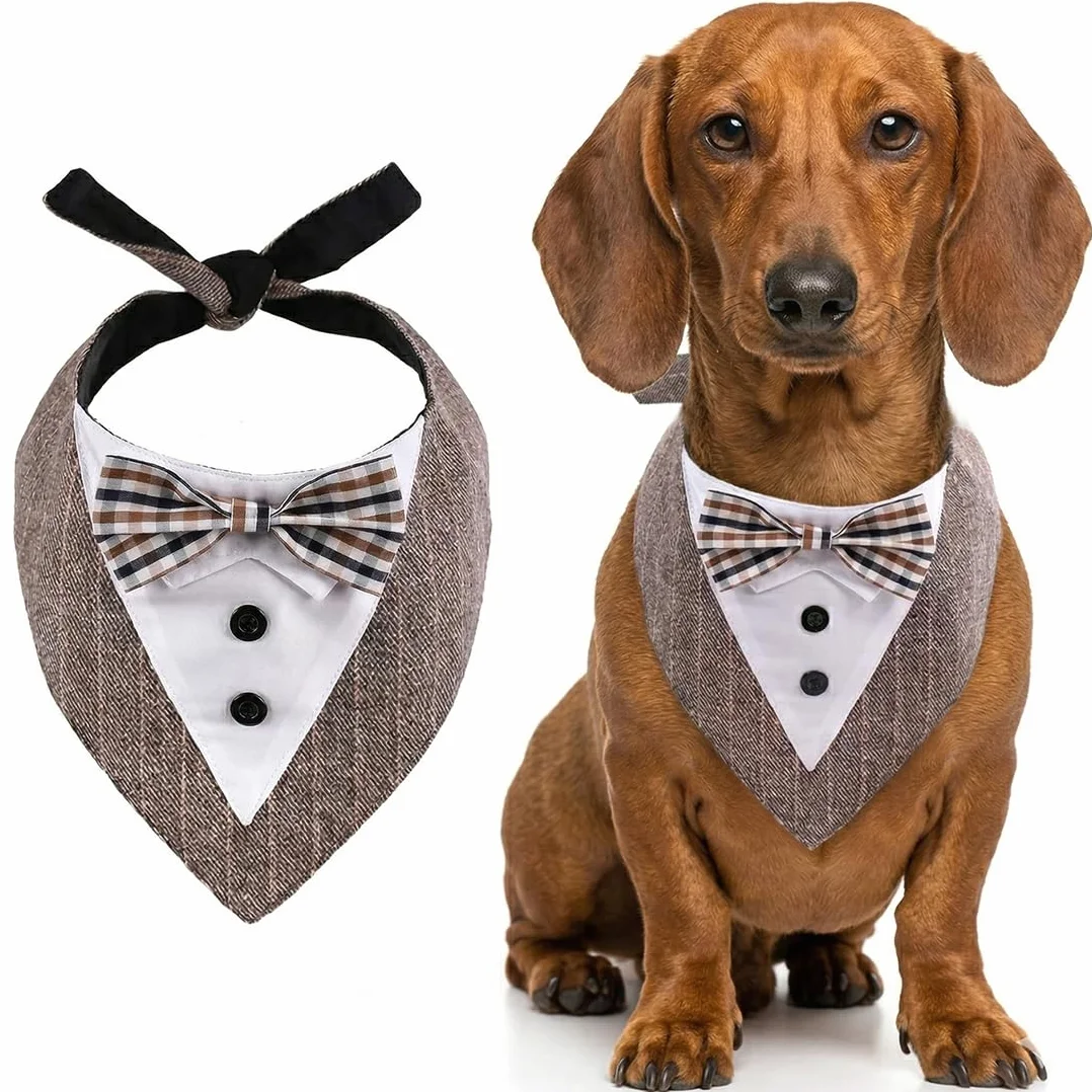 1 Pezzo Bandana Cane Regolabile, Papillon per Cani, Collare Vestito Cerimonia Cane per Piccolo Medio Taglia Grande Cani, Decorazioni per Matrimonio, Compleanni, Feste