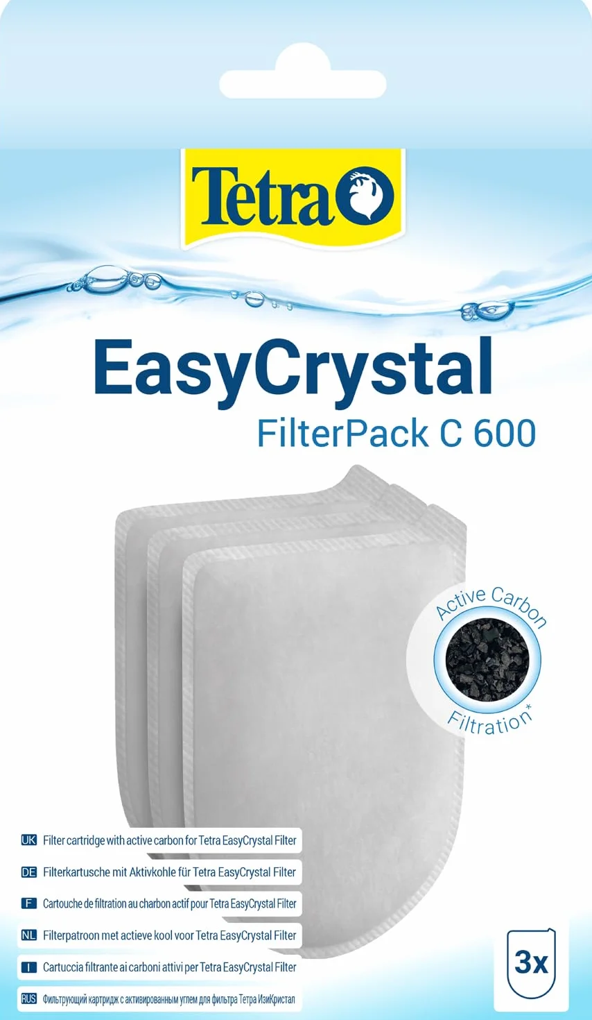 Tetra Easycrystal Filterpack C/Carbone - Confezione da 3 da 138 gr