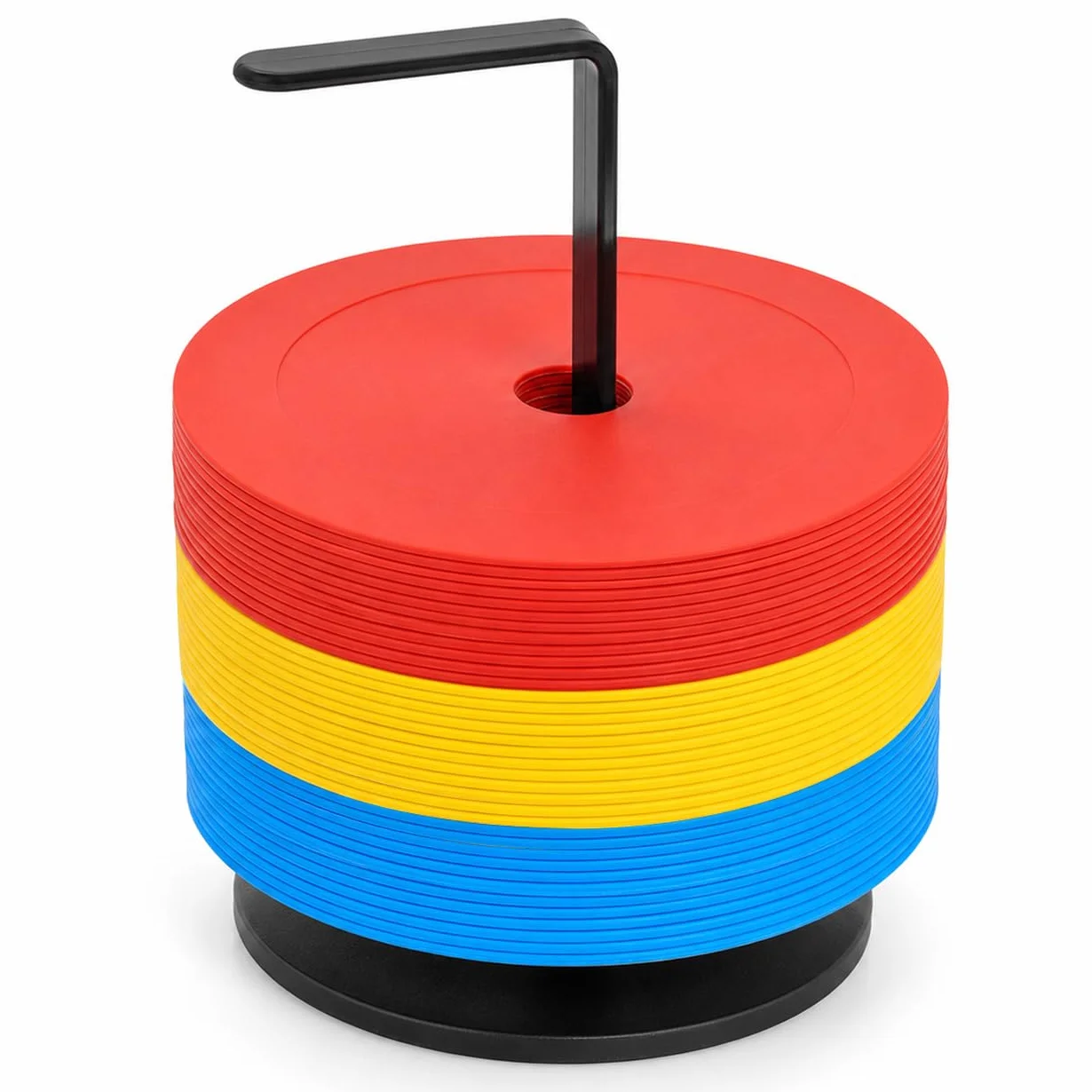 QWORK Cinesini Piatti Allenamento, Disponibile in 15 cm o 23 cm - Dischi marcatura Flessibili per Calcio, Basket, Pallamano e Altro