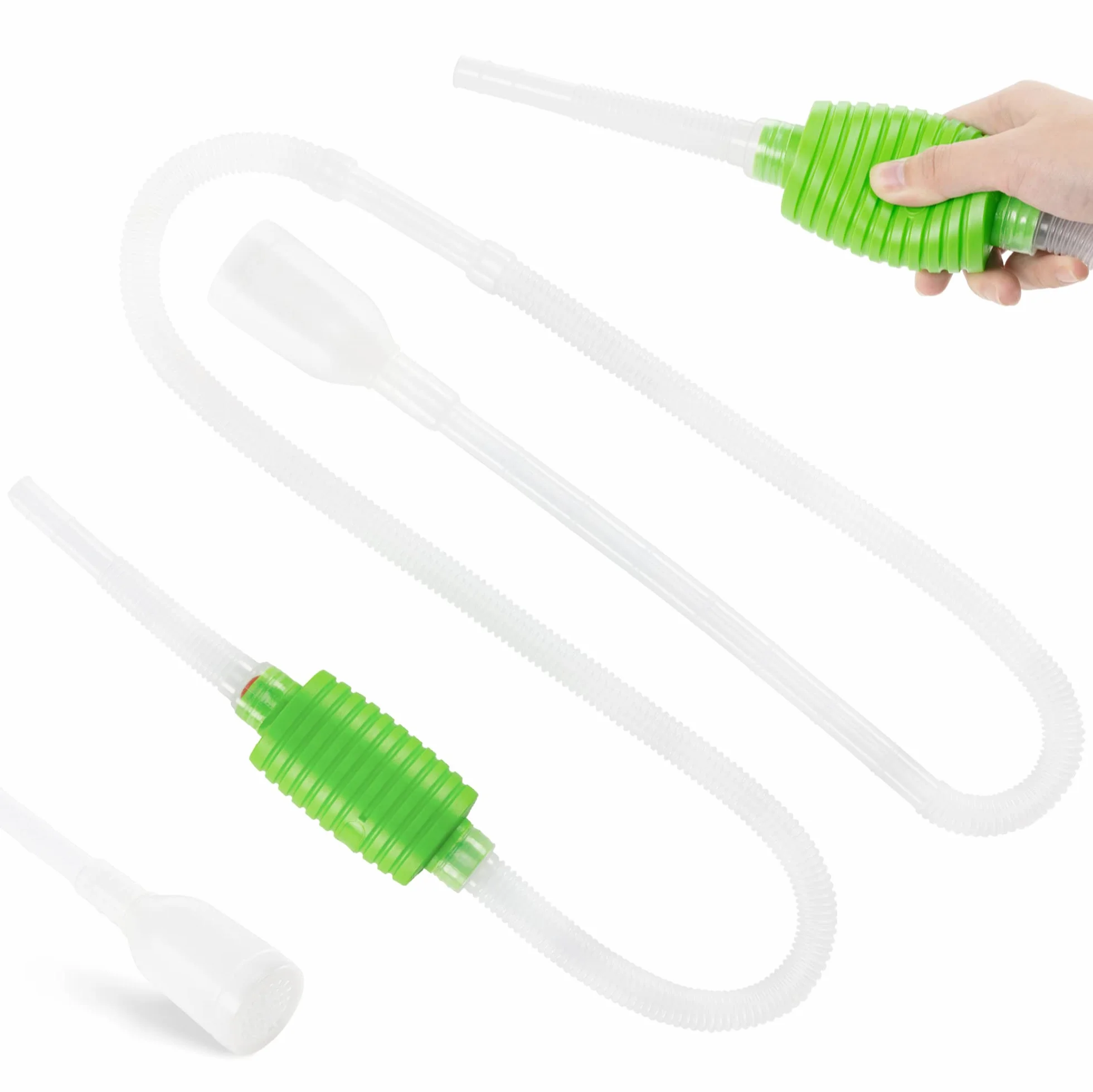 Luigi's Sifone Acquario Pompa Pulizia Acquario Manuale Aspirarifiuti Fondo Svuotare Cambiare Acqua Aspiratore Veloce Sicuro Accessori Acquari Pesci Rossi